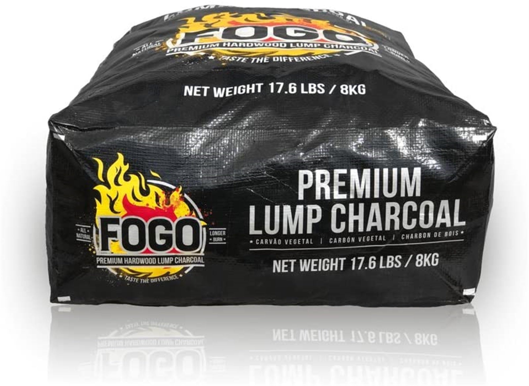 Fogo Premium Hardwood Lump Charcoal Black Bag, 17.6 Pounds