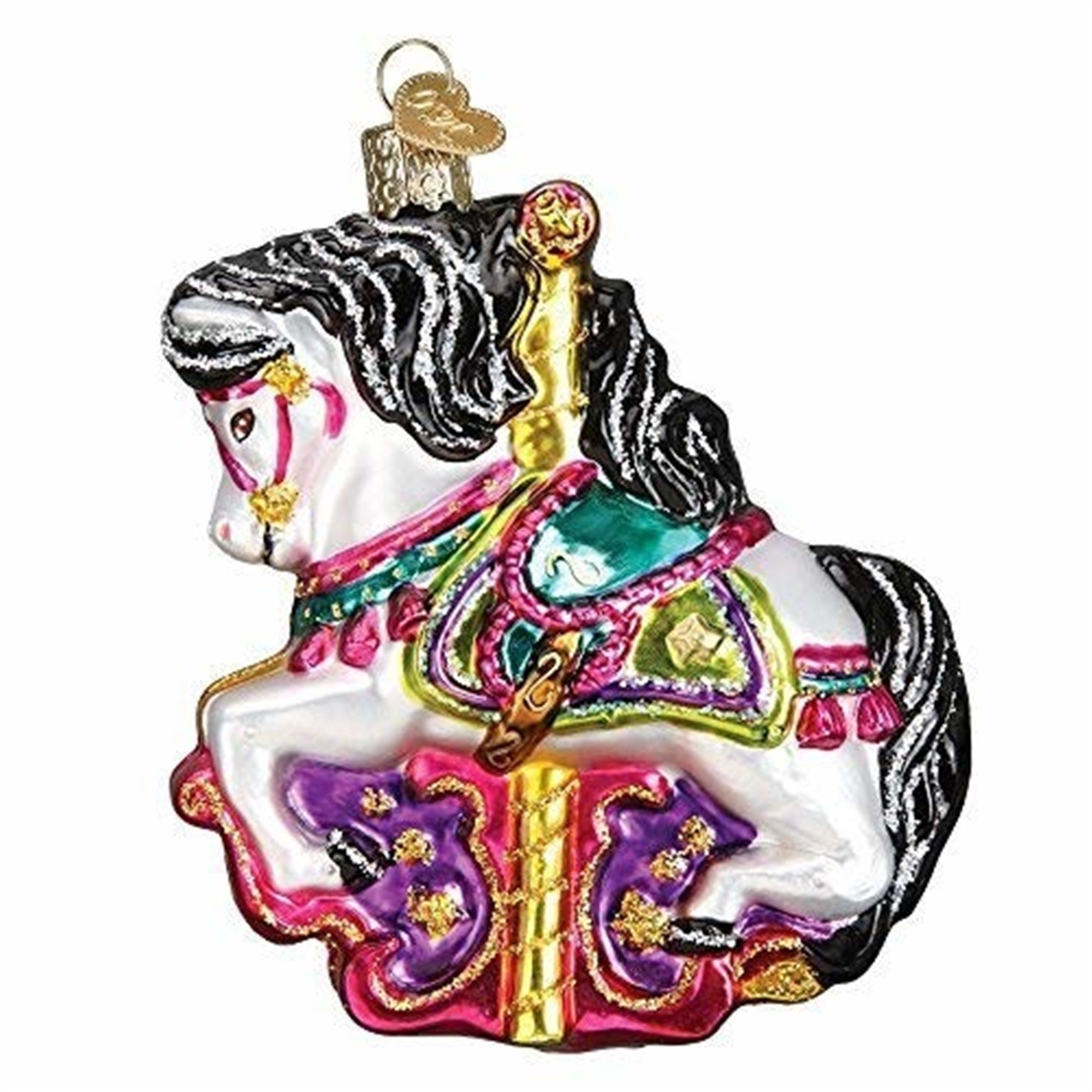 Old World Christmas Glass Blown Ornament, Carousel Horse