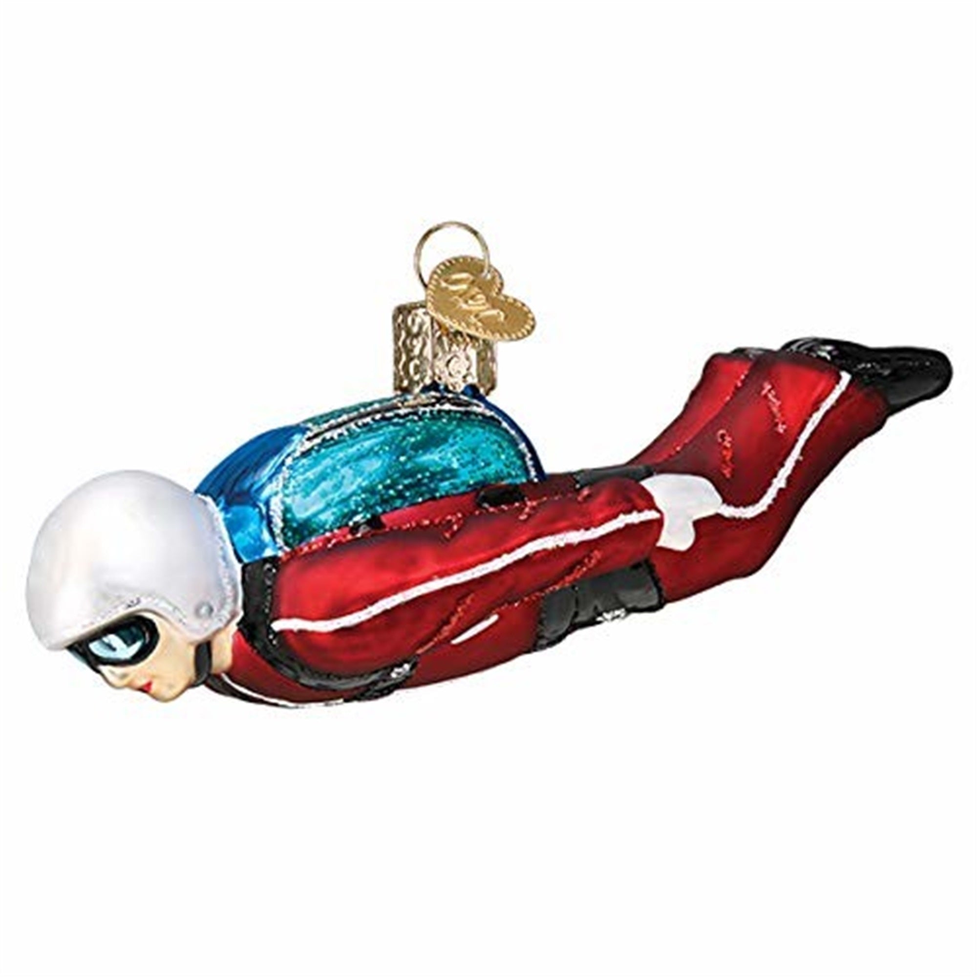 Old World Christmas Blown Glass Christmas Ornament, Sky Diver