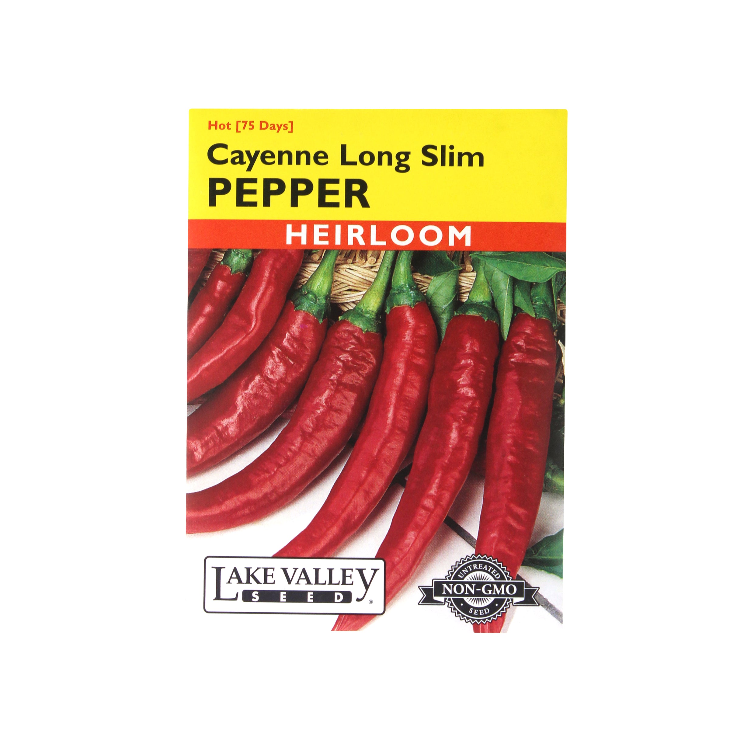 Lake Valley Seed Pepper, Hot Cayenne Heirloom, 0.35g