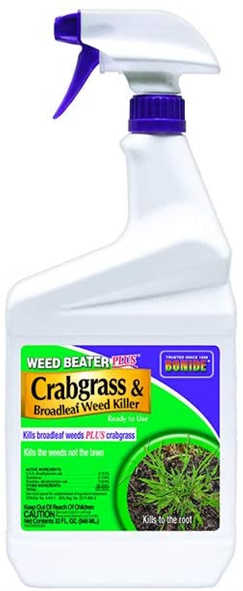 Bonide Weed Beater Plus Crabgrass & Broadleaf Weed Killer, RTU, 32oz