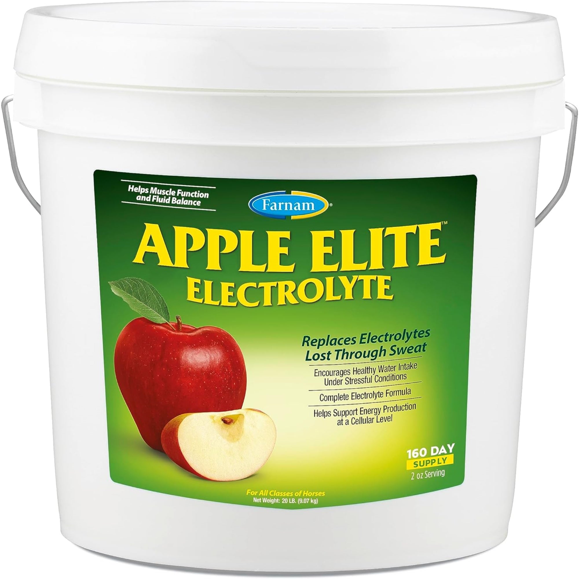 Farnam Apple Elite Electrolyte Supplement Powder for Horses, 20lb