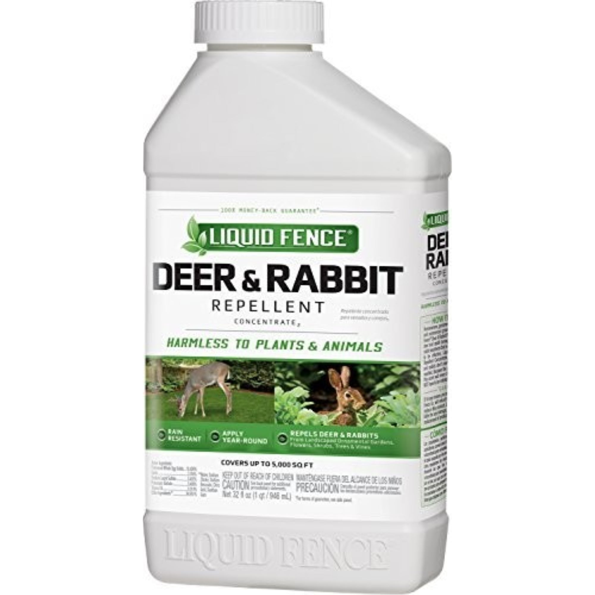 Liquid Fence Deer & Rabbit Repellent Concentrate, 32 Ounce