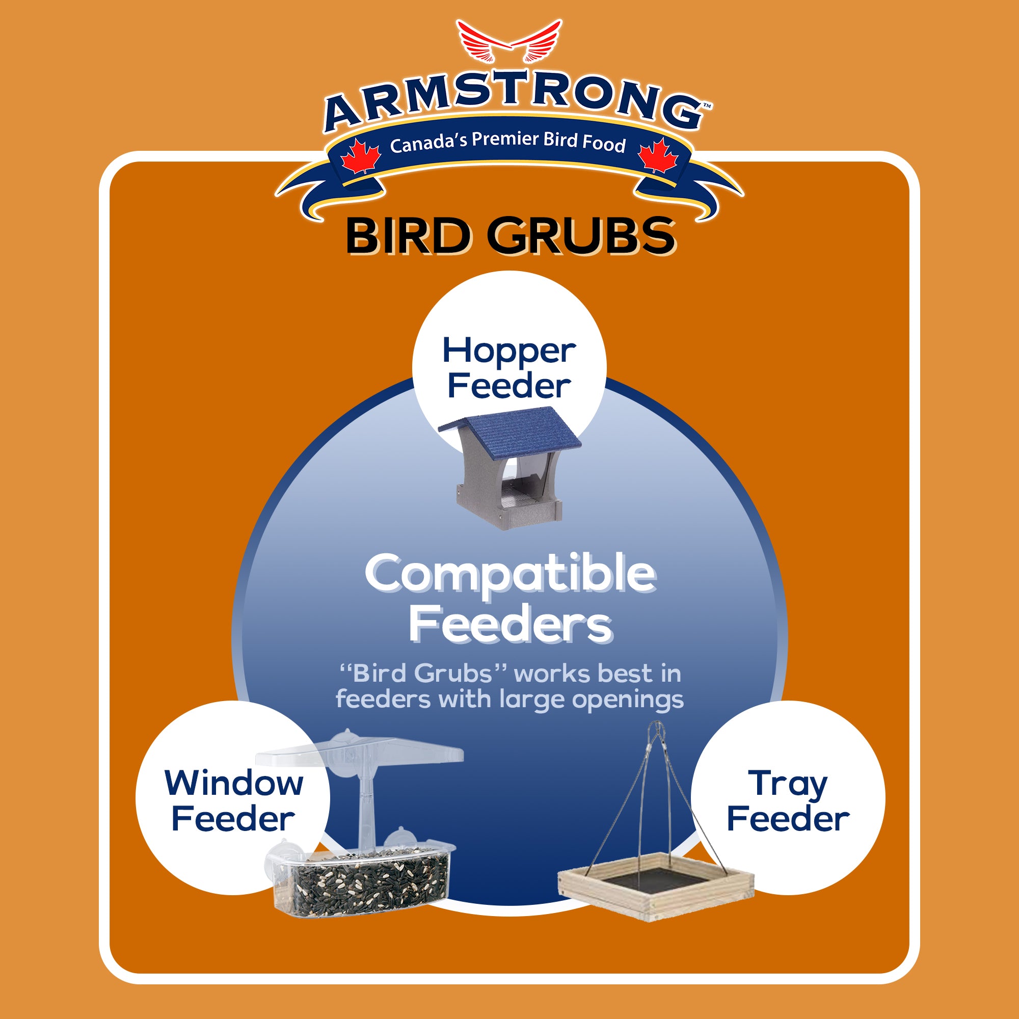 Armstrong Wild Bird Food Mealworm Alternative Bird Grubs Bird Seed Blend