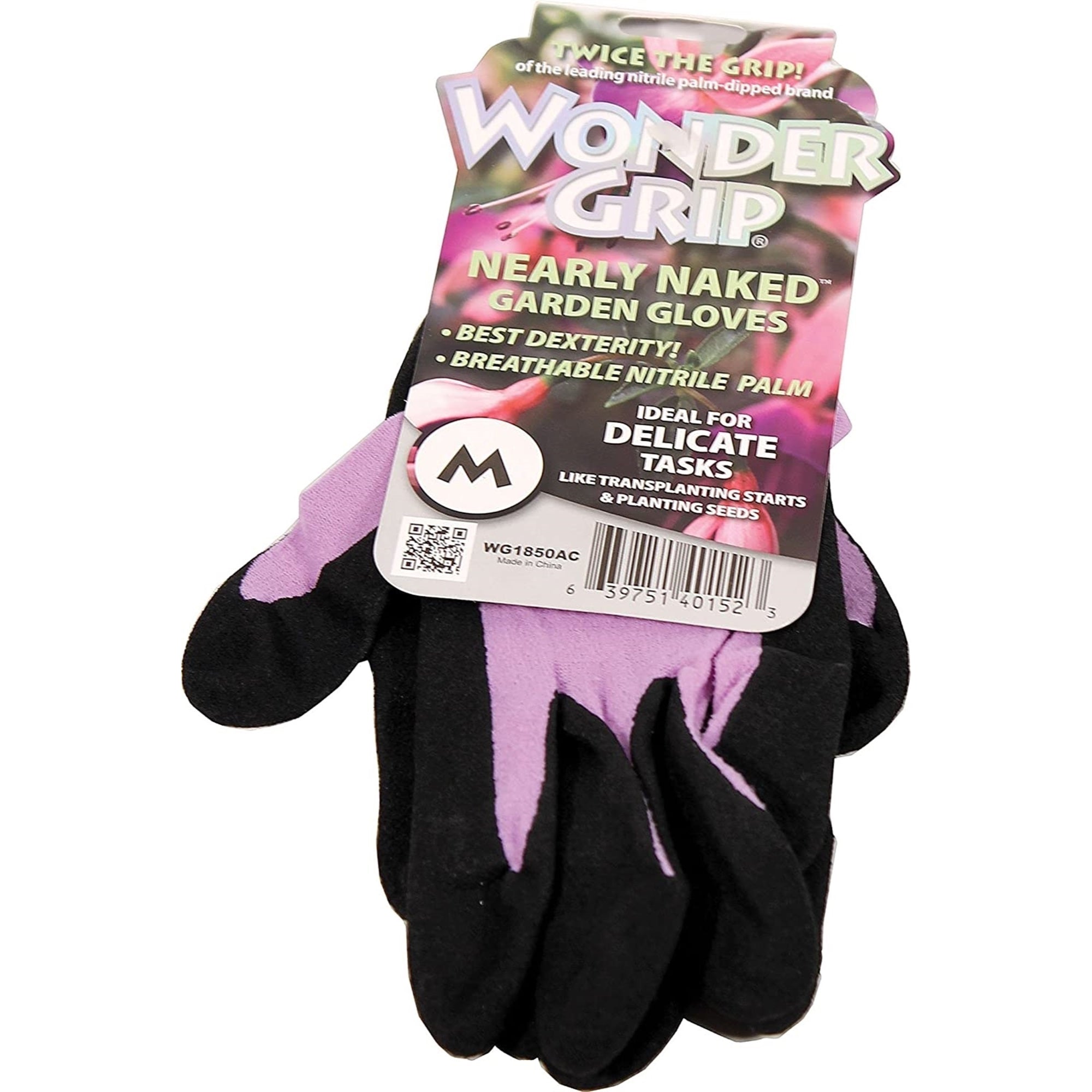 Wonder Grip Gard Ware Nearly Naked Garden Gloves, Size M