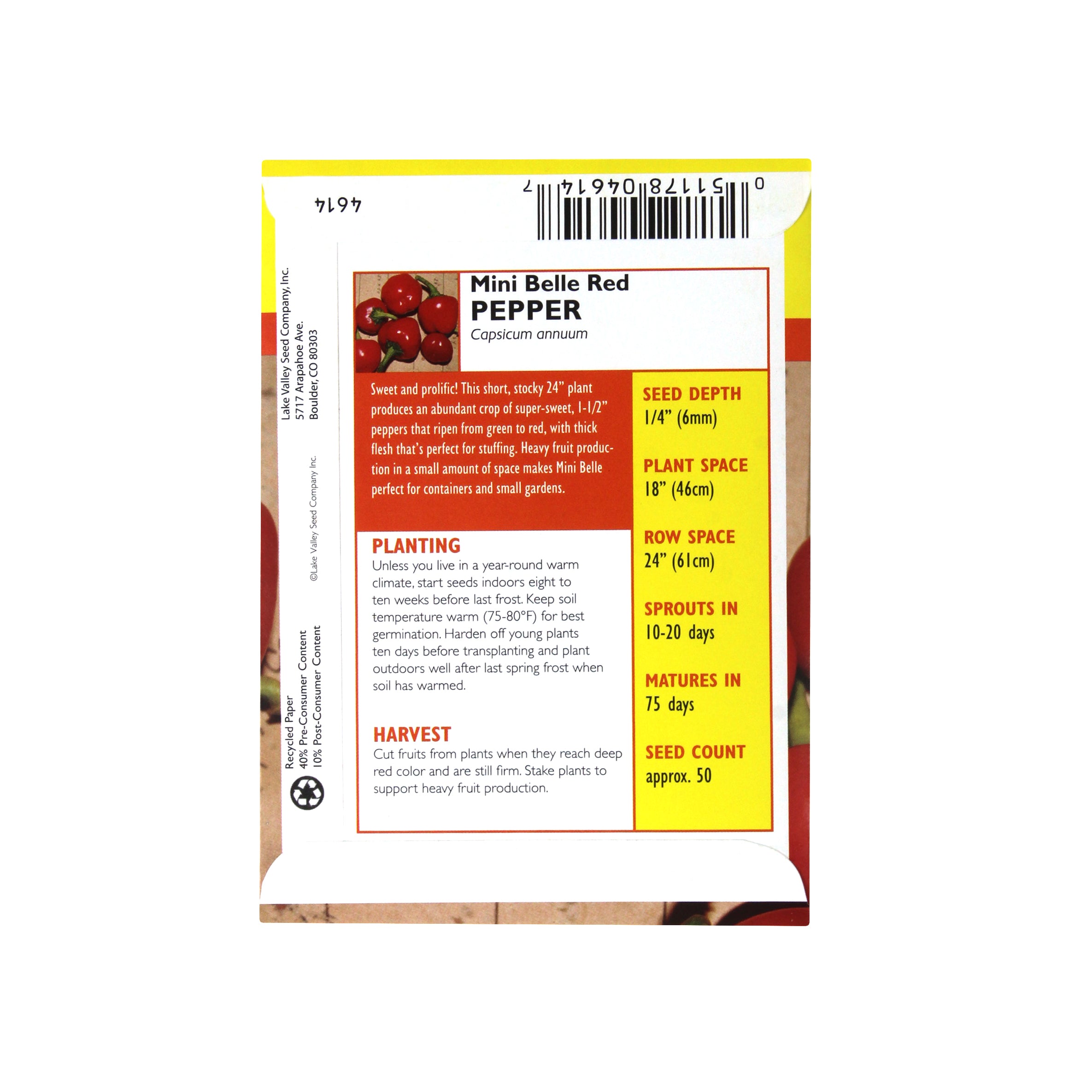 Sweet Mini Belle Red Sweet Pepper