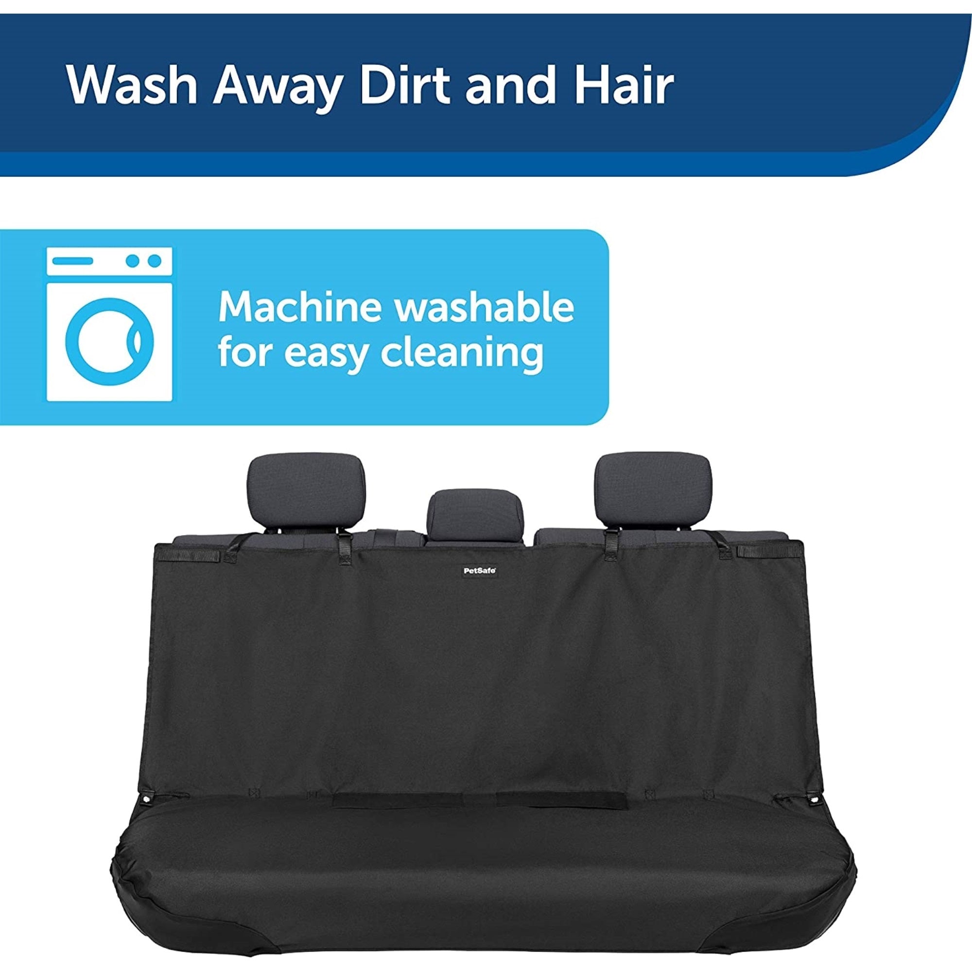 PetSafe Happy Ride Bench Seat Cover, Fits Most Vehicle, Waterproof, Black