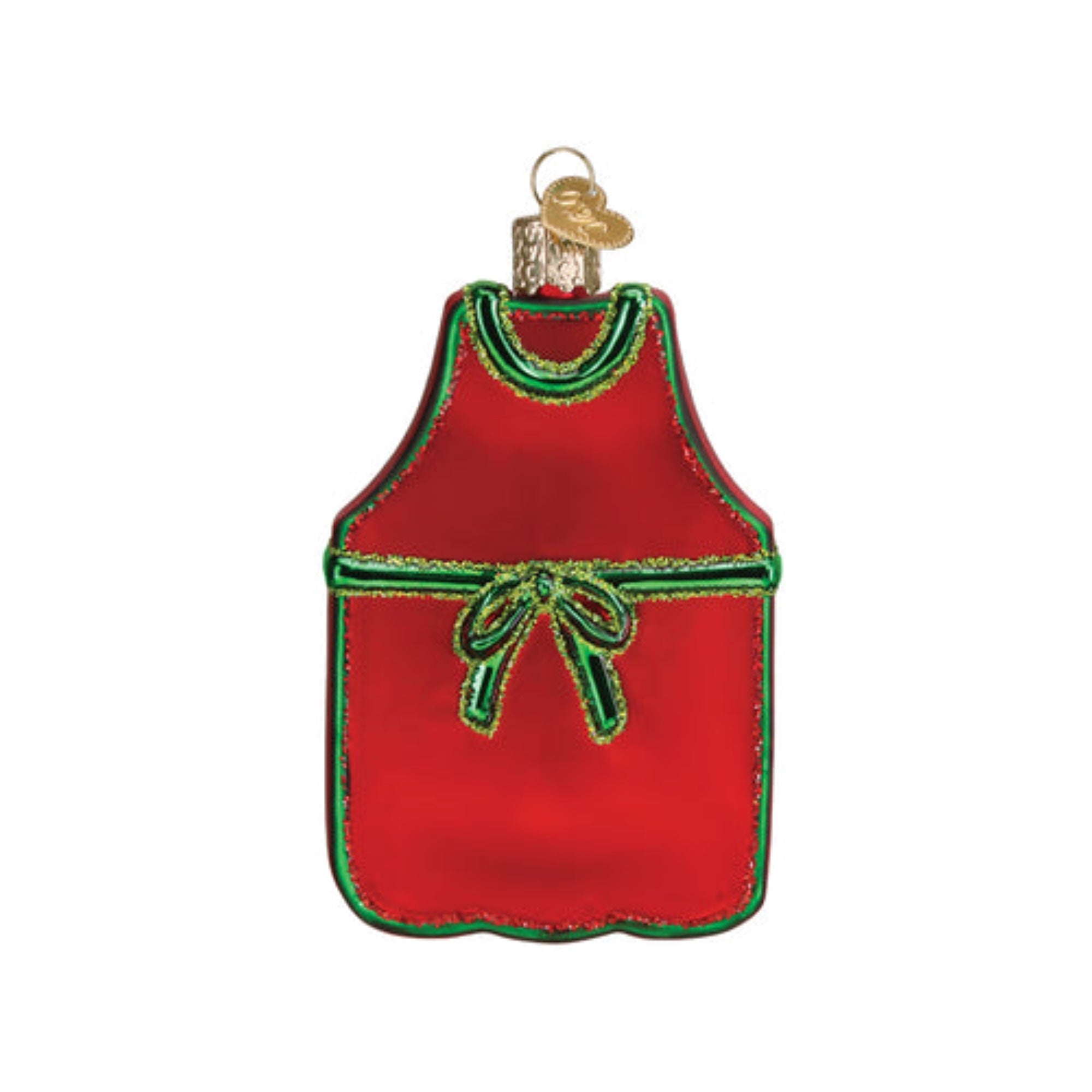 Old World Christmas Bbq Apron Blown Glass Holiday Ornament For Tree