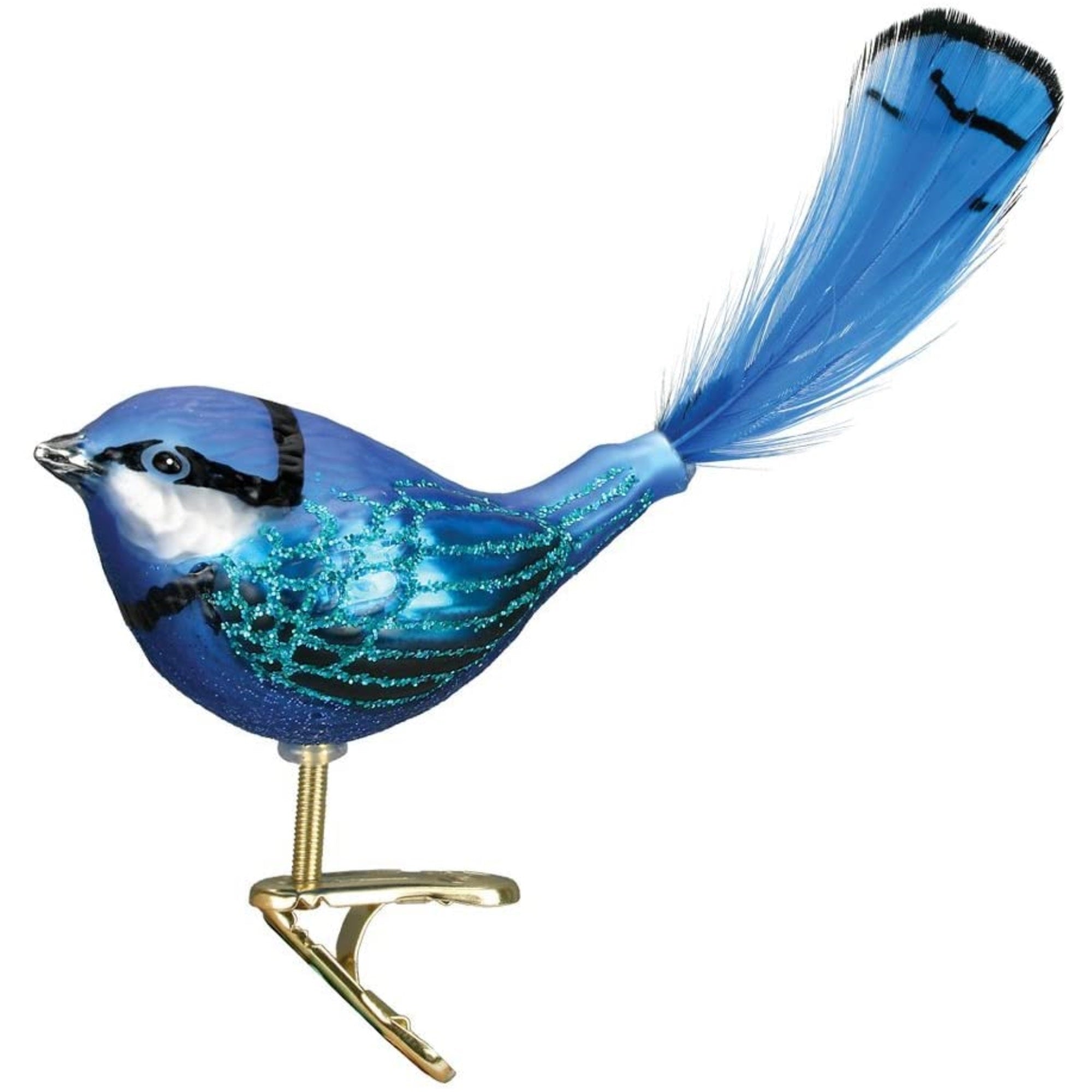 Old World Christmas Bird Watcher Collection Glass Blown Ornaments, Fairy Wren