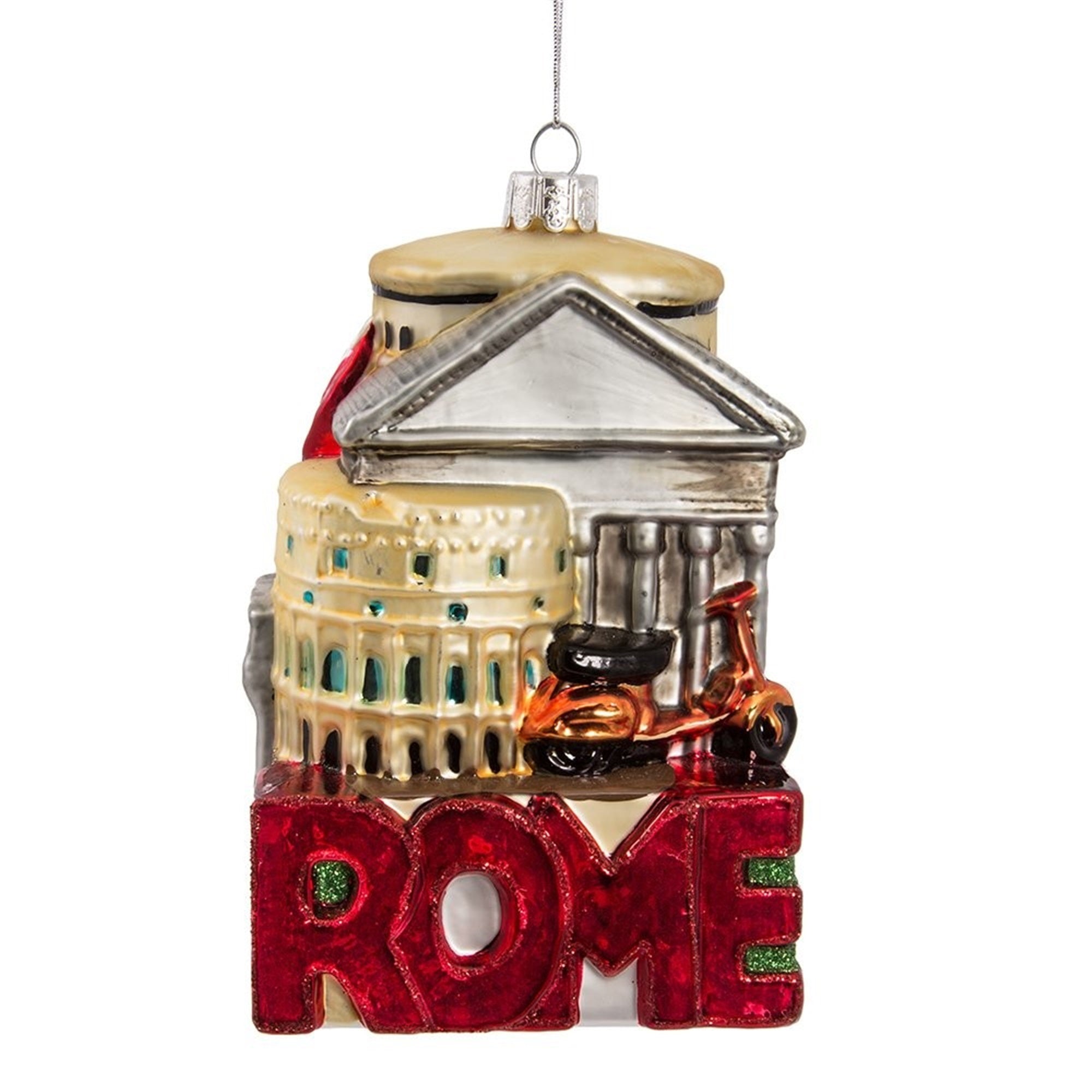 Kurt Adler Glass Rome Cityscape Ornament, 5"