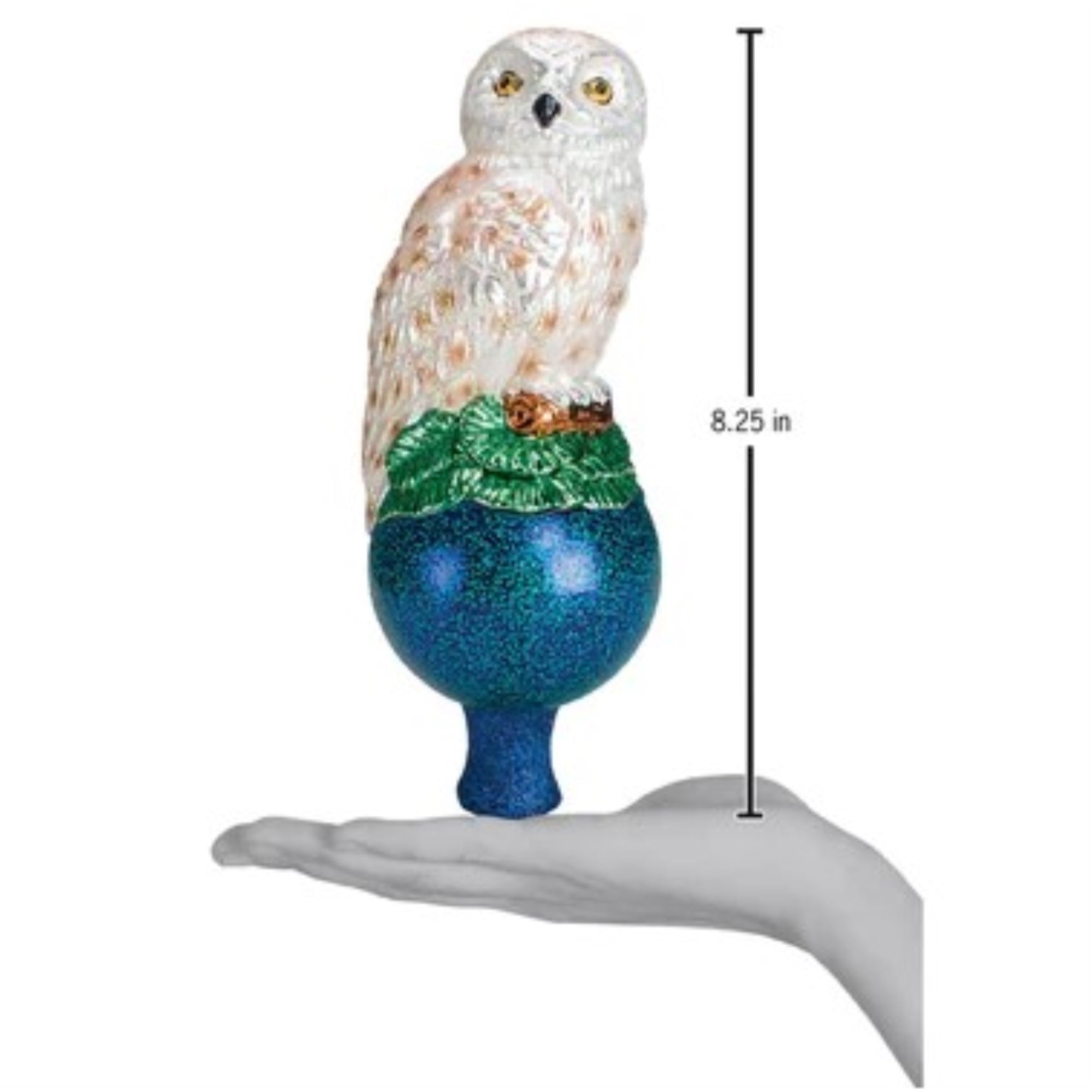 Old World Christmas Glass Blown Owl Tree Topper