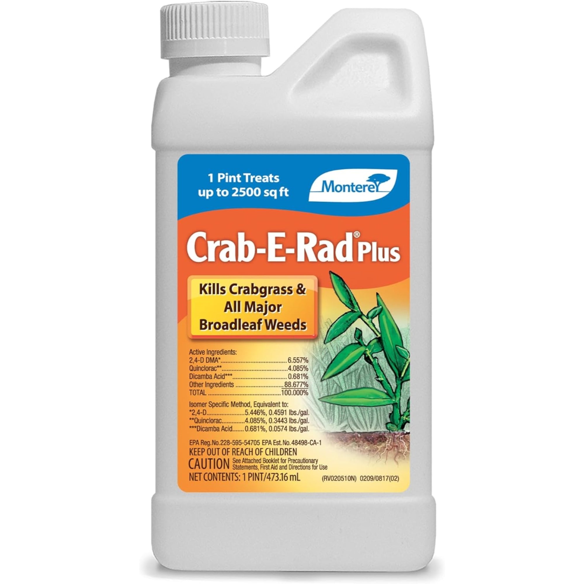 Monterey Crab-E-Rad Plus Crabgrass Killer Liquid Concentrate, 16 Ounces