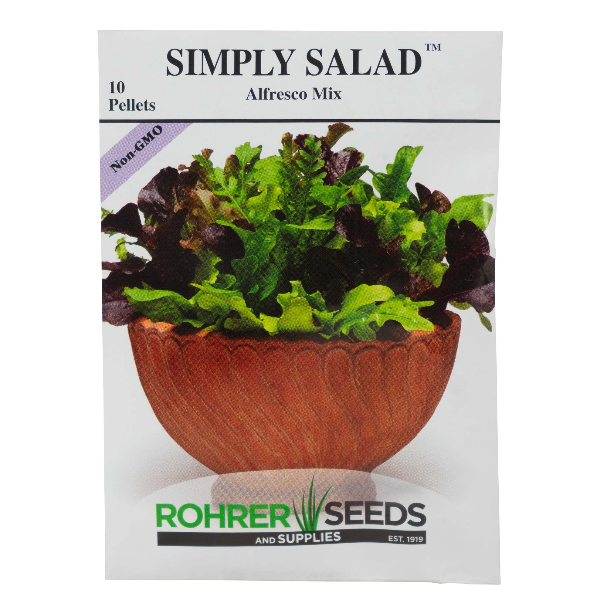 Rohrer Seeds Simply Salad, Alfresco Mix, Approx 10 Pellets/Packet