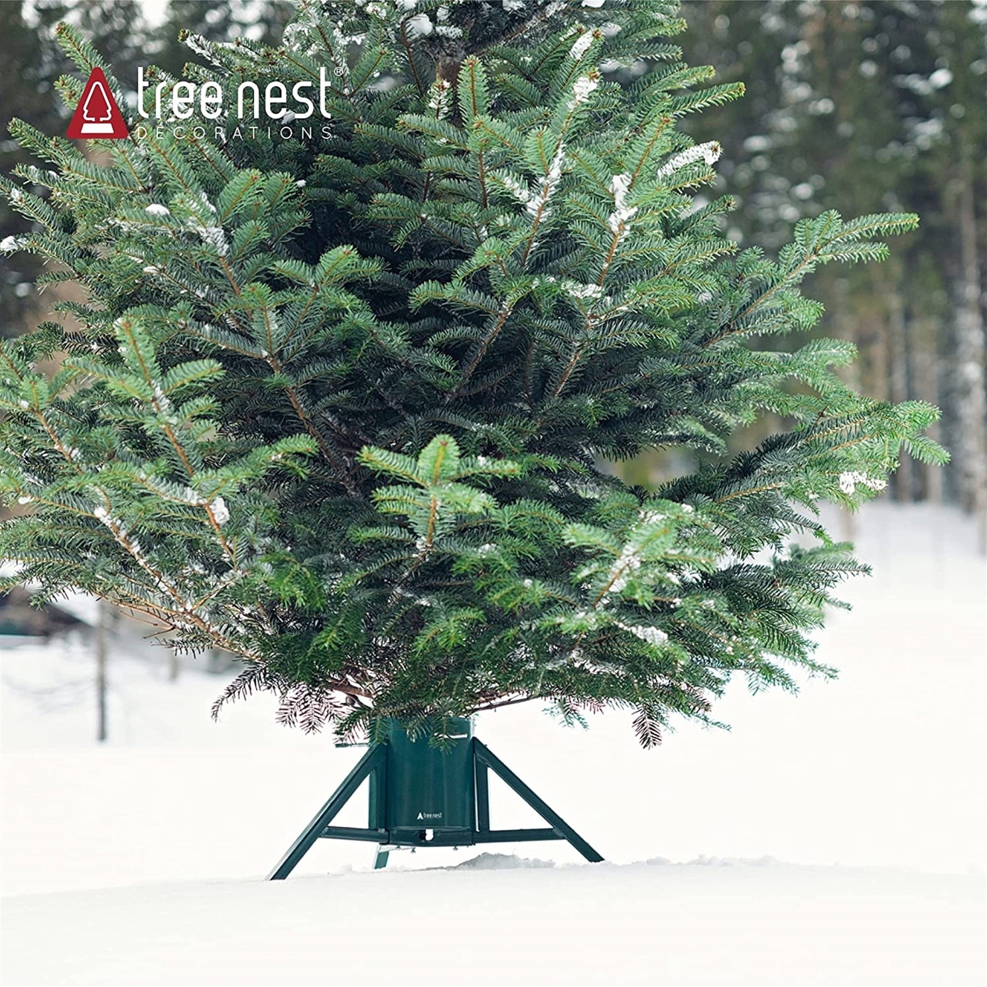 Tree Nest Medium Green Geometric Christmas Tree Stand