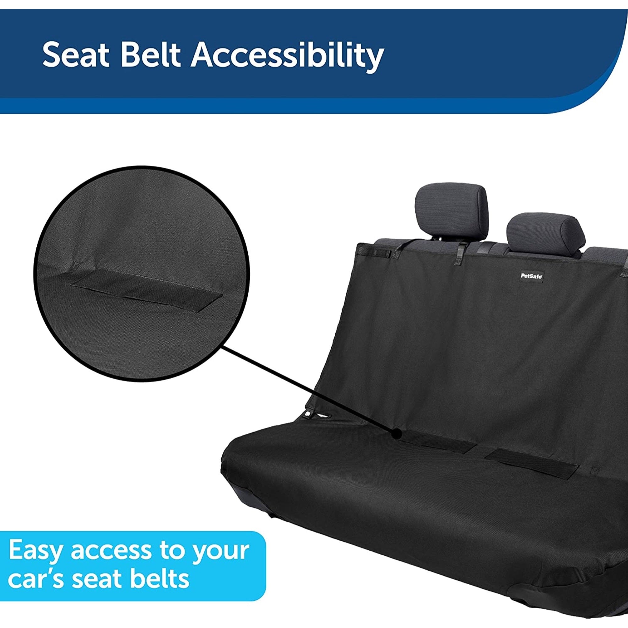 PetSafe Happy Ride Bench Seat Cover, Fits Most Vehicle, Waterproof, Black