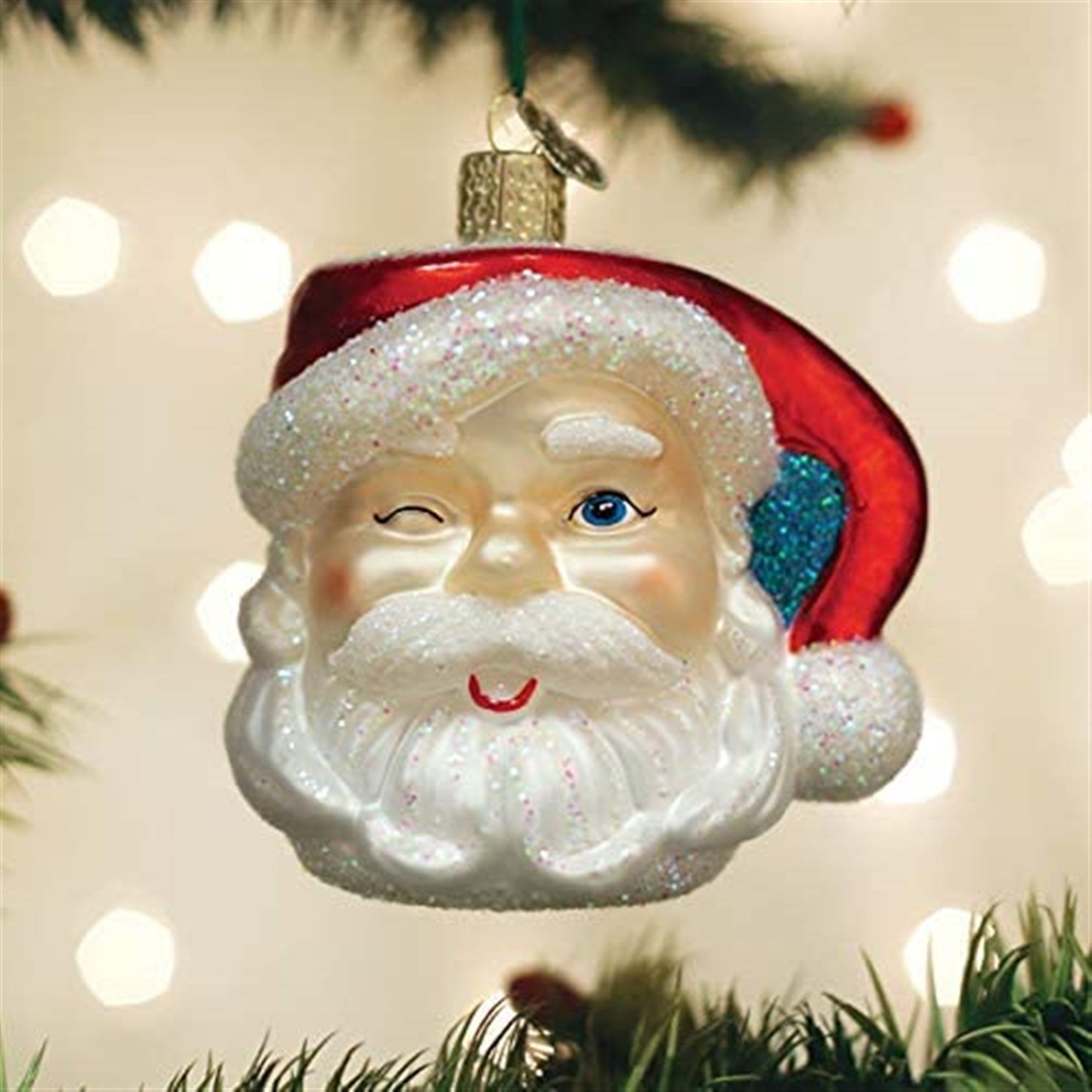 Old World Christmas Glass Blown Ornament Santa Mug