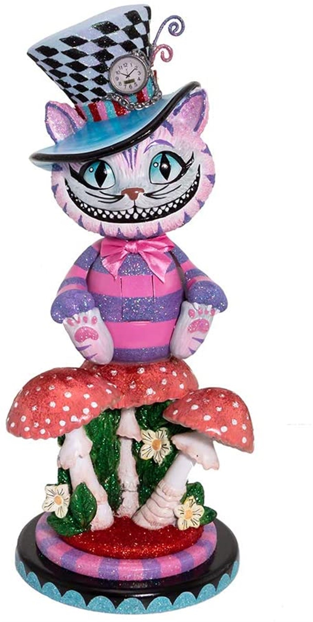 Kurt Adler Hollywood Nutcrackers, Cheshire Cat Nutcracker, 15"