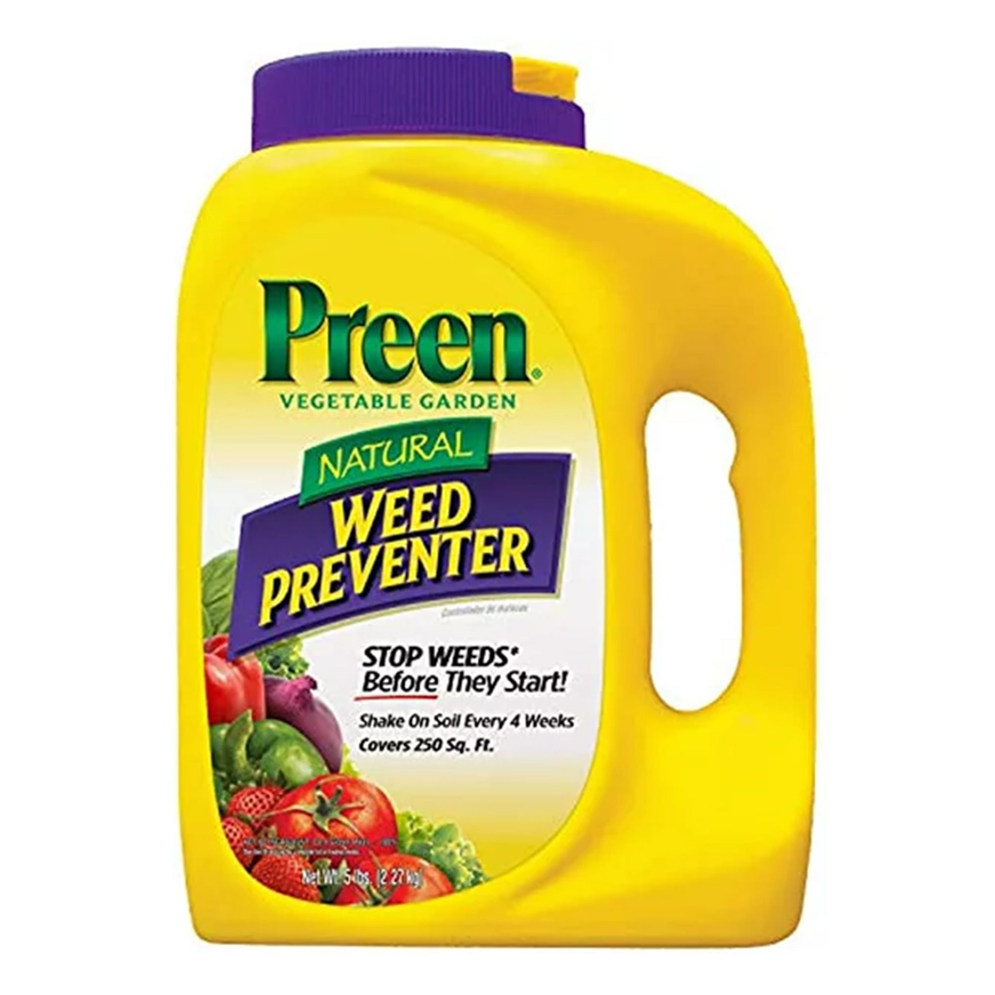 Preen 24-64153 Natural Weed Preventer, 5 Lb, Covers 250 Sq.ft.