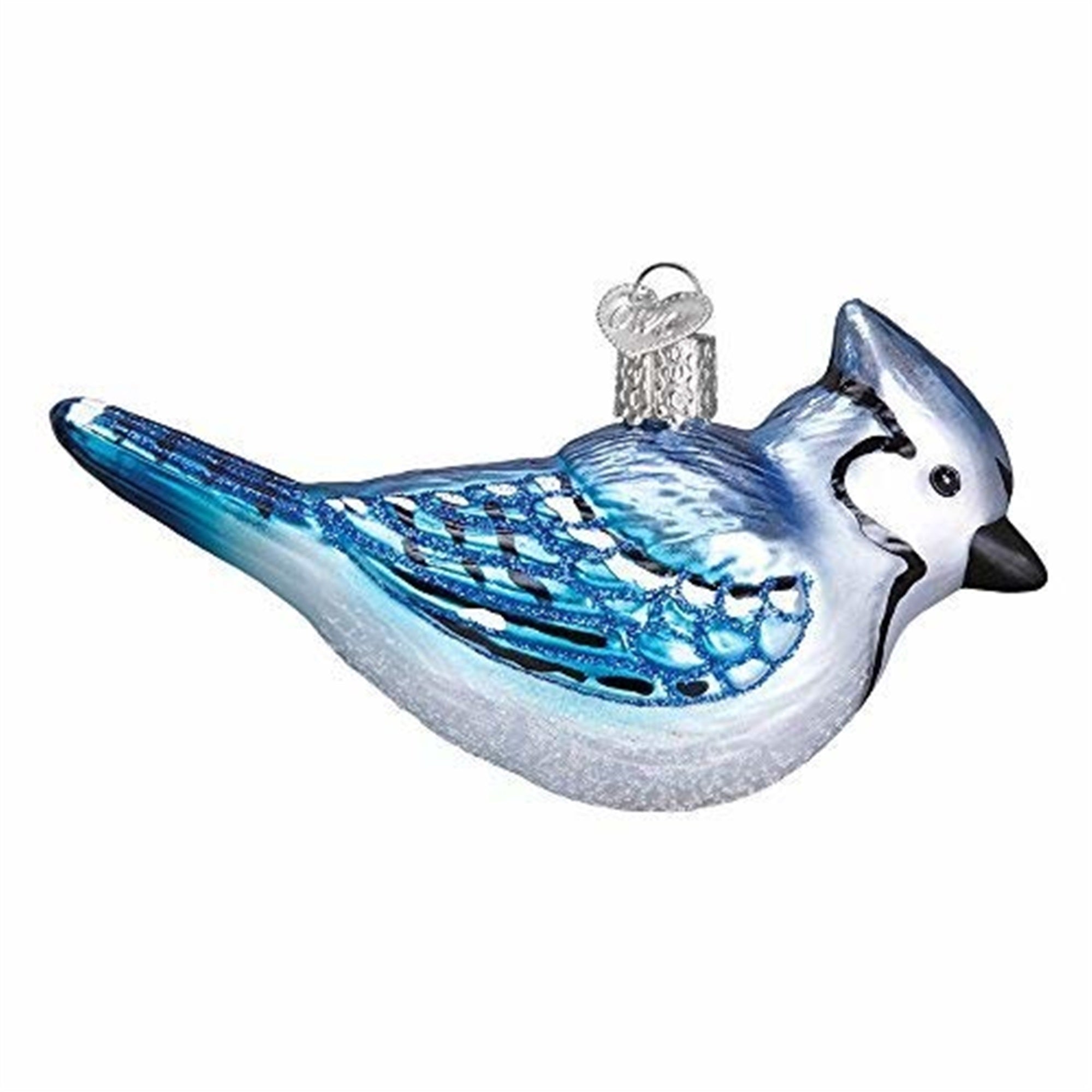 Old World Christmas Bright Blue Jay Glass Blown Ornament