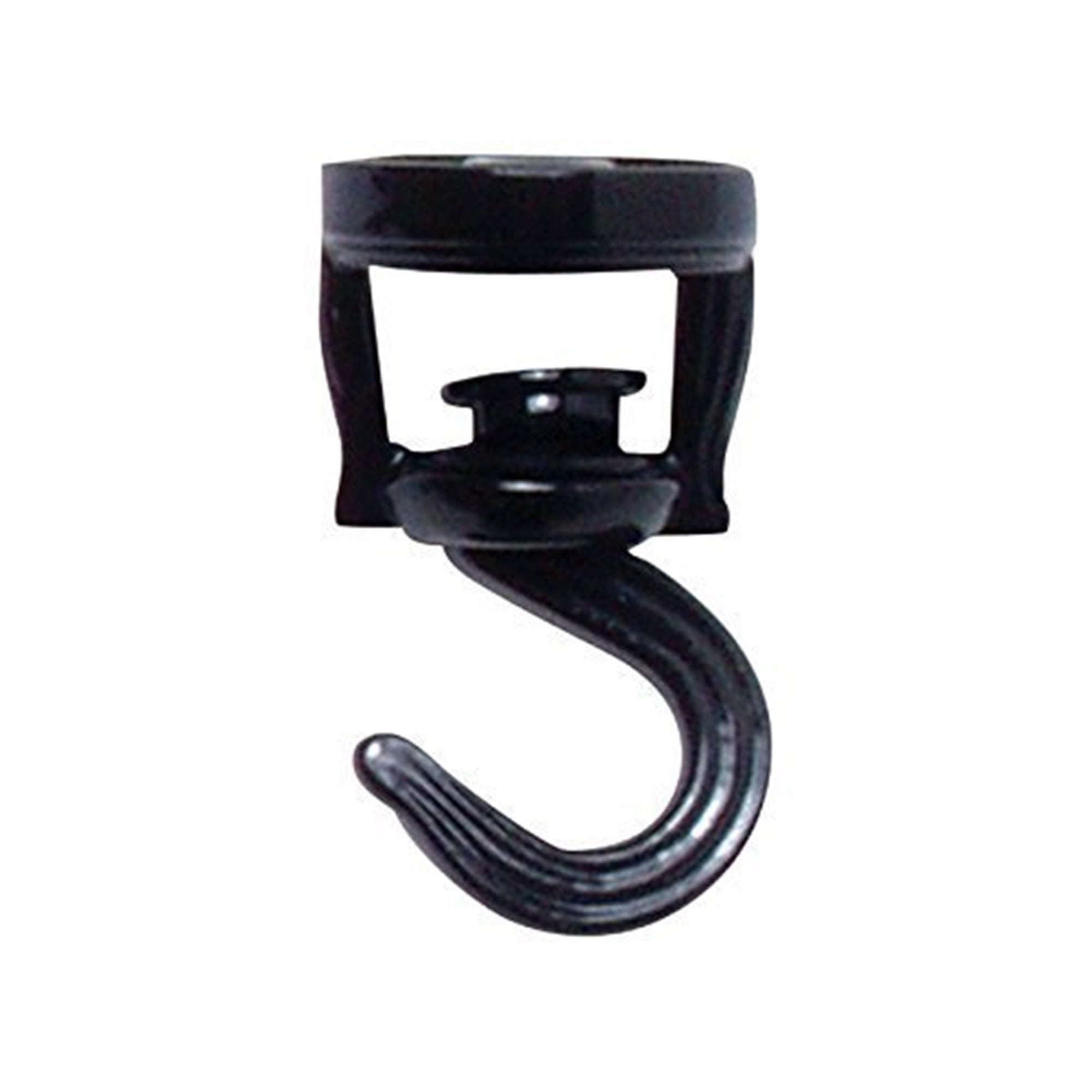 Pancea Products Steel Ceiling Hook, 360-Degree Swivel, Black