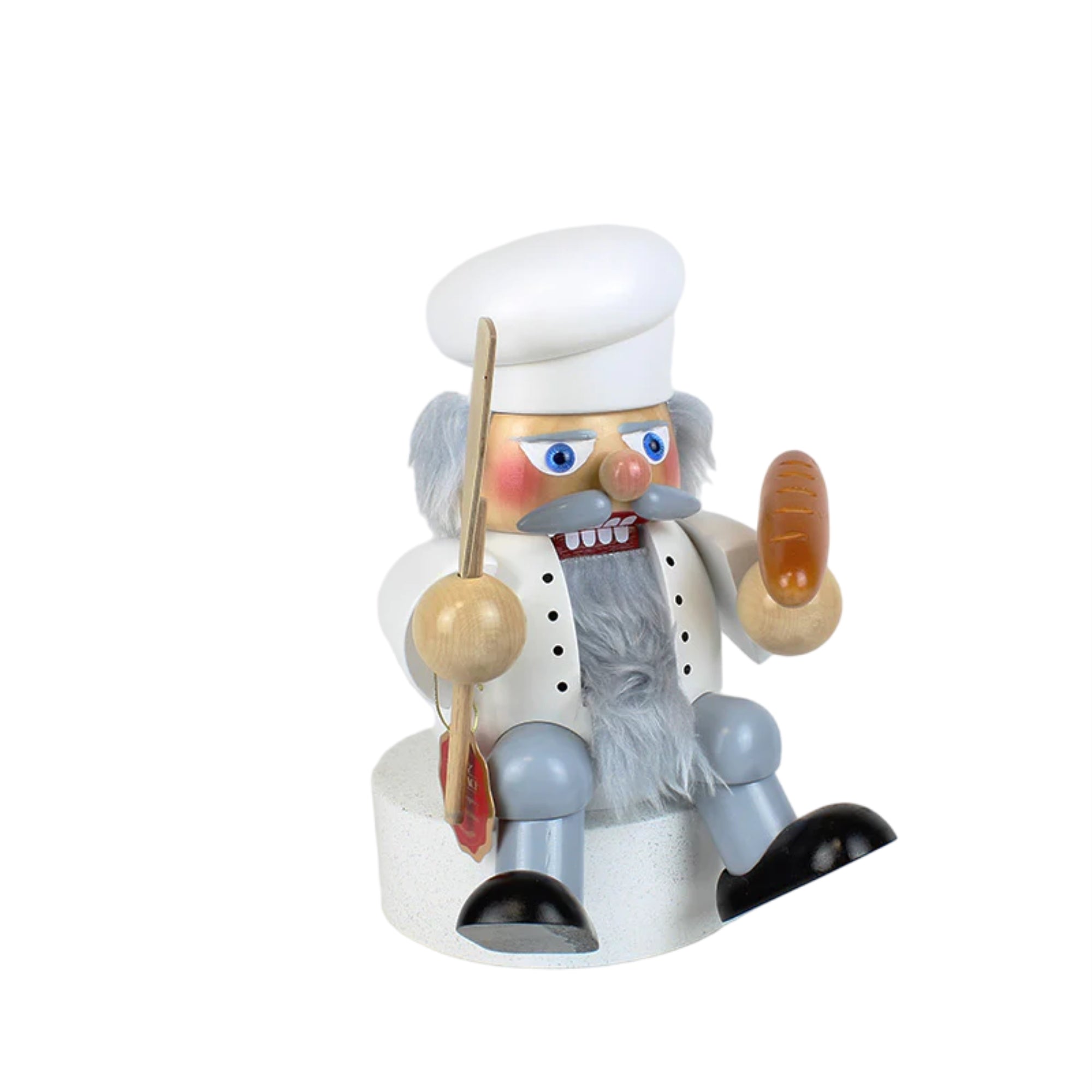 Steinbach Wooden Shelf Sitter Nutcracker, German Christmas Decoration, Bread Baker, 8"