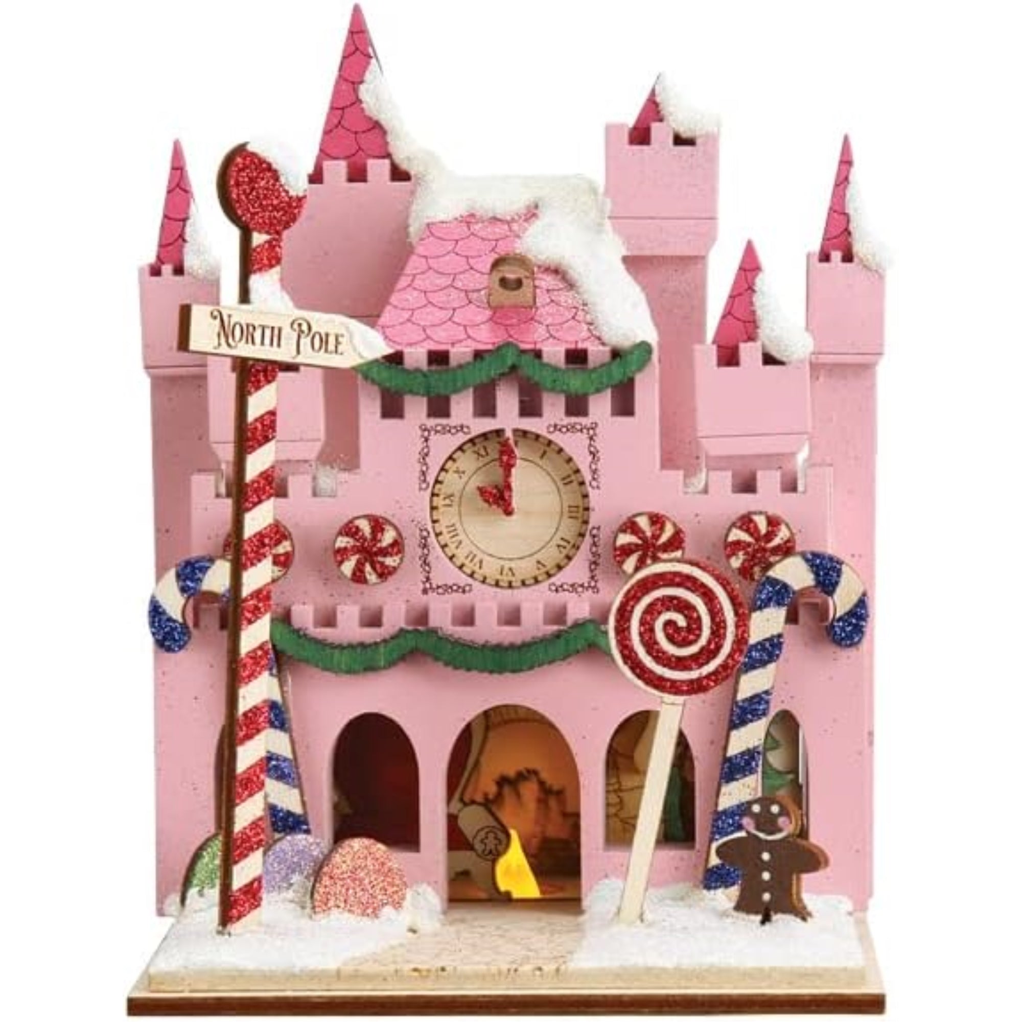 Old World Christmas Santa's Magic Castle Wooden Ornament, Multicolored