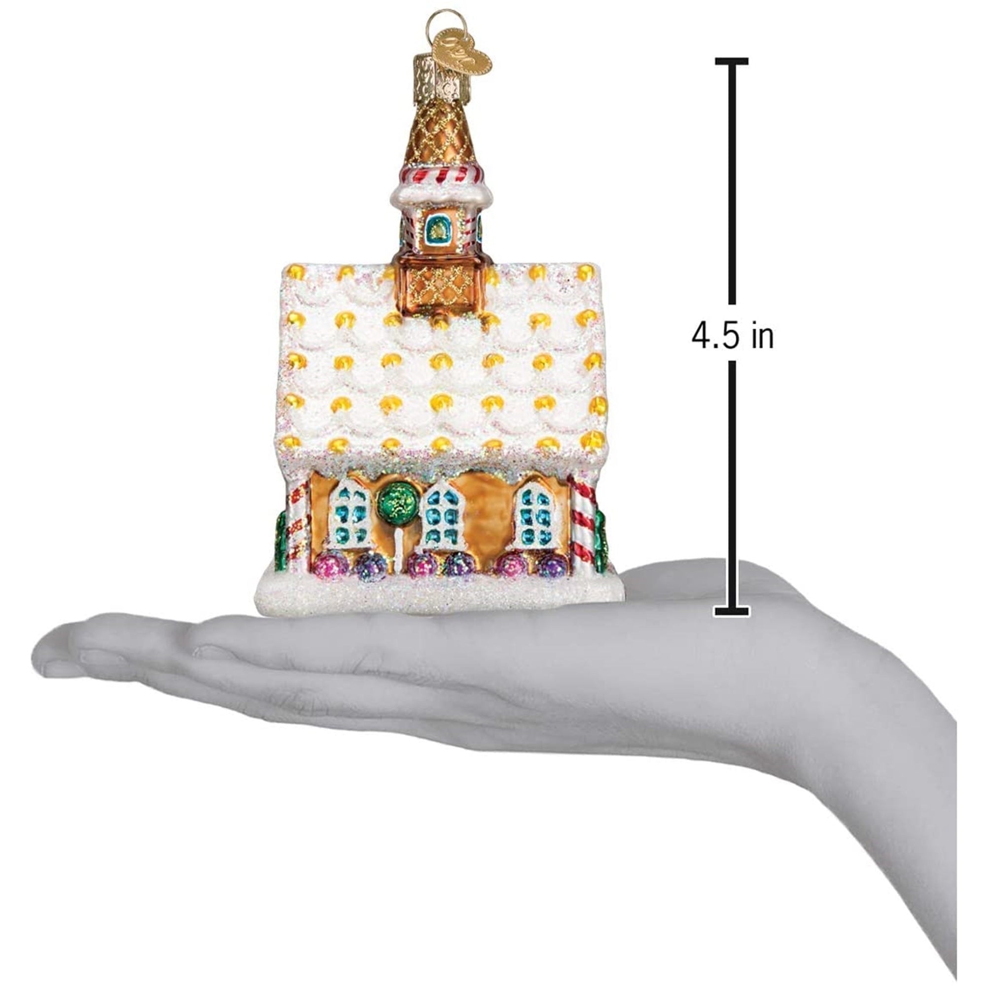 Old World Christmas Blown Glass Christmas Ornament, Gingerbread Church