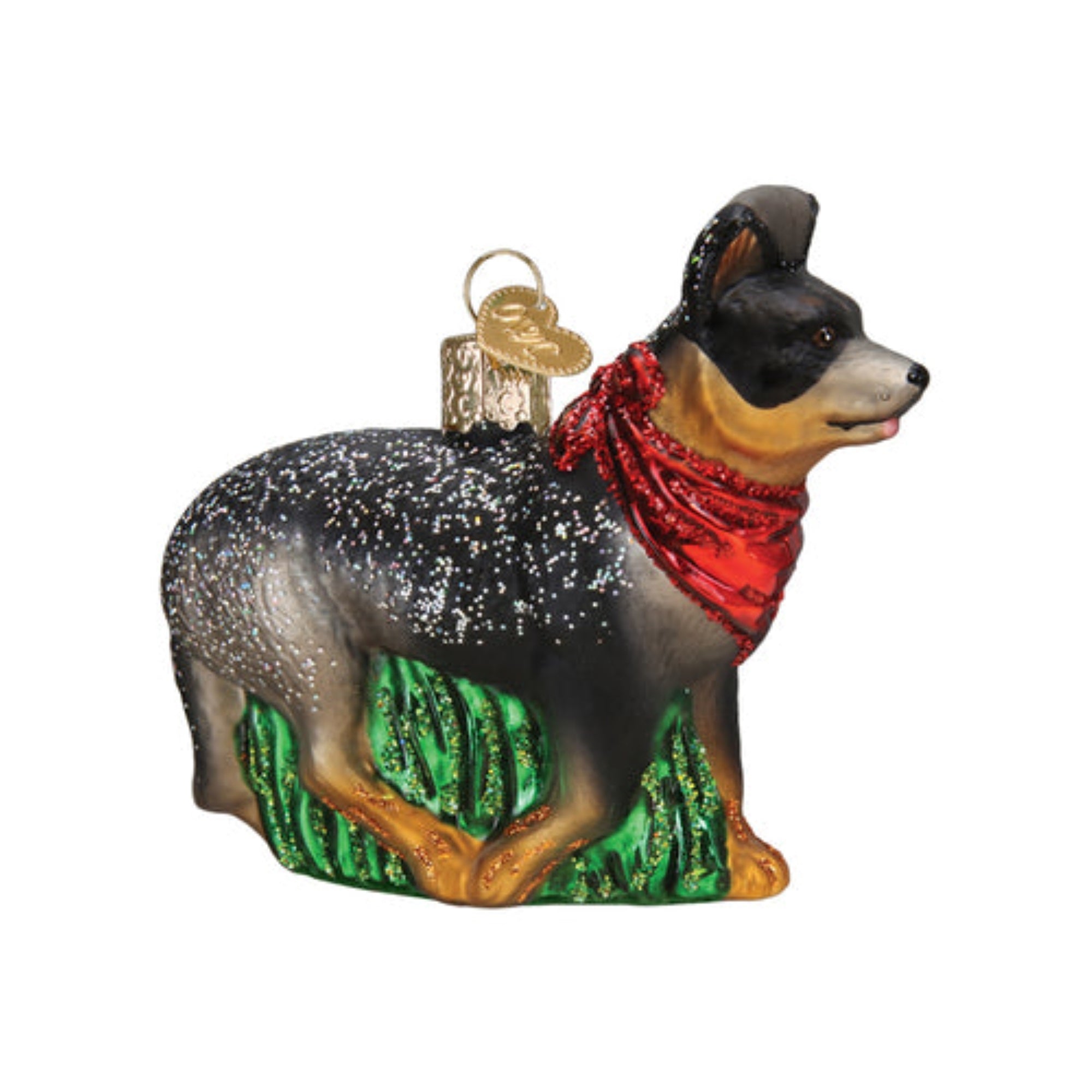 Old World Christmas Blown Glass Christmas Ornament, Australian Cattle Dog