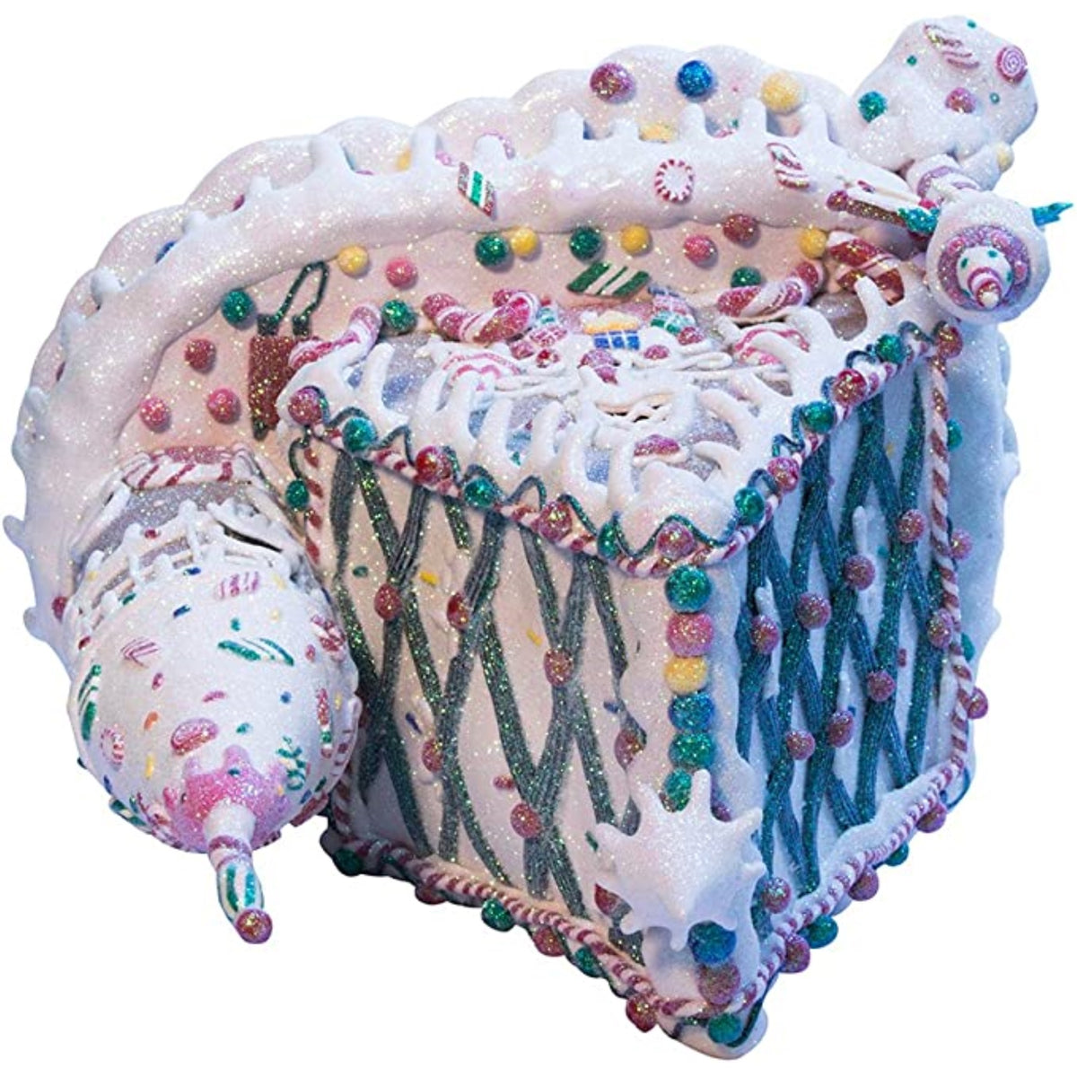 Kurt Adler Clay-Dough Christmas Gingerbread Inn, Lighted, 13"