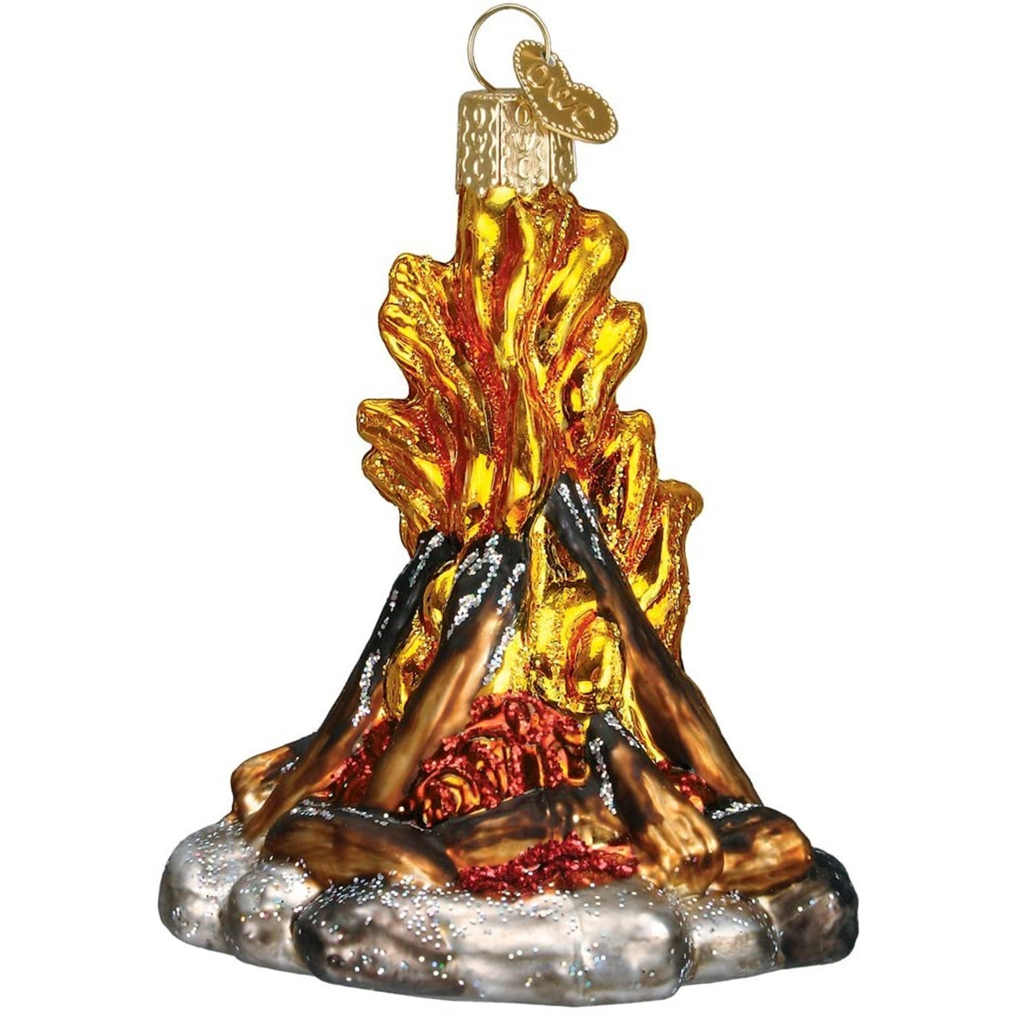 Old World Christmas Glass Blown Campfire Ornament for Christmas Tree