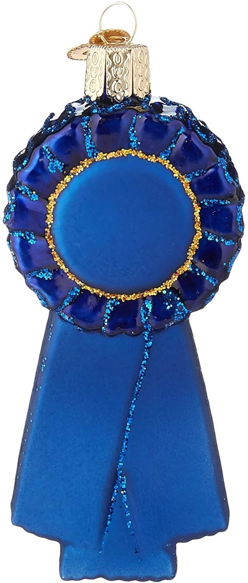 Old World Christmas Blue Ribbon Glass Blown Ornament