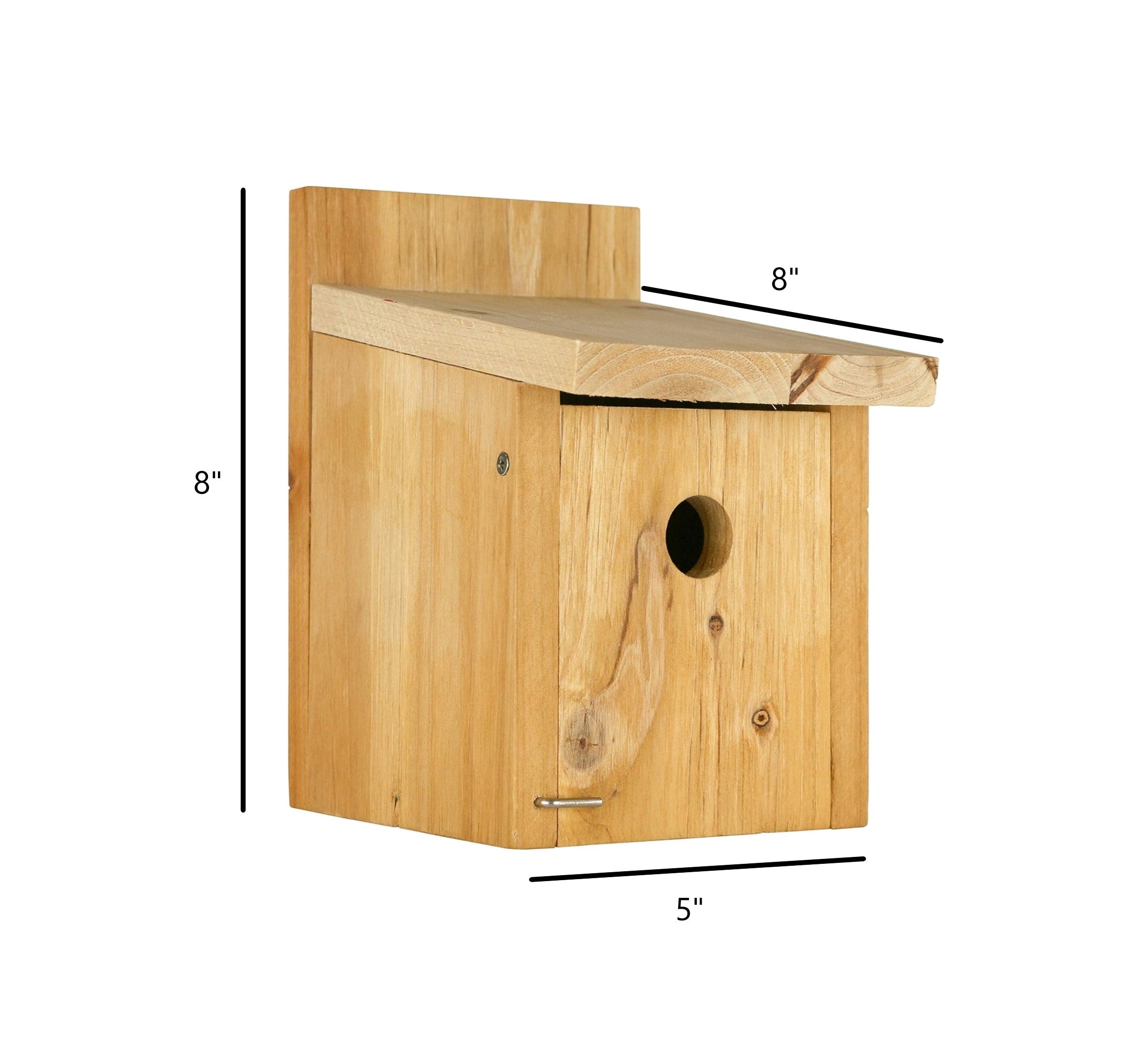 Wild Wings Cedar Box Wren Wild Bird Backyard House With Adjustable Door, Brown
