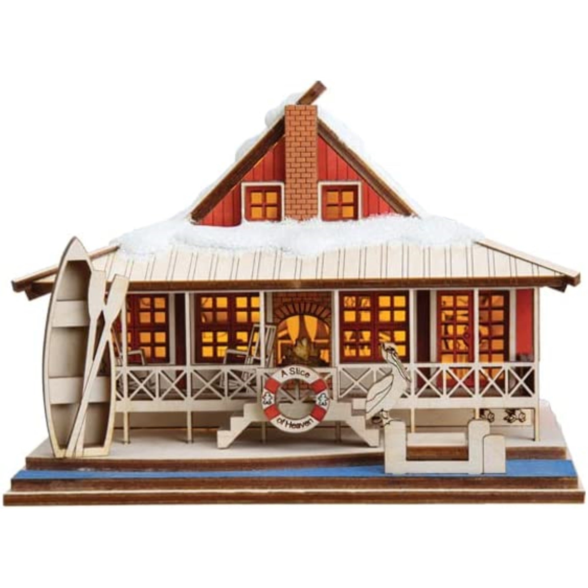 Old World Christmas Lake House Ornament For Christmas Tree, Glass Blown