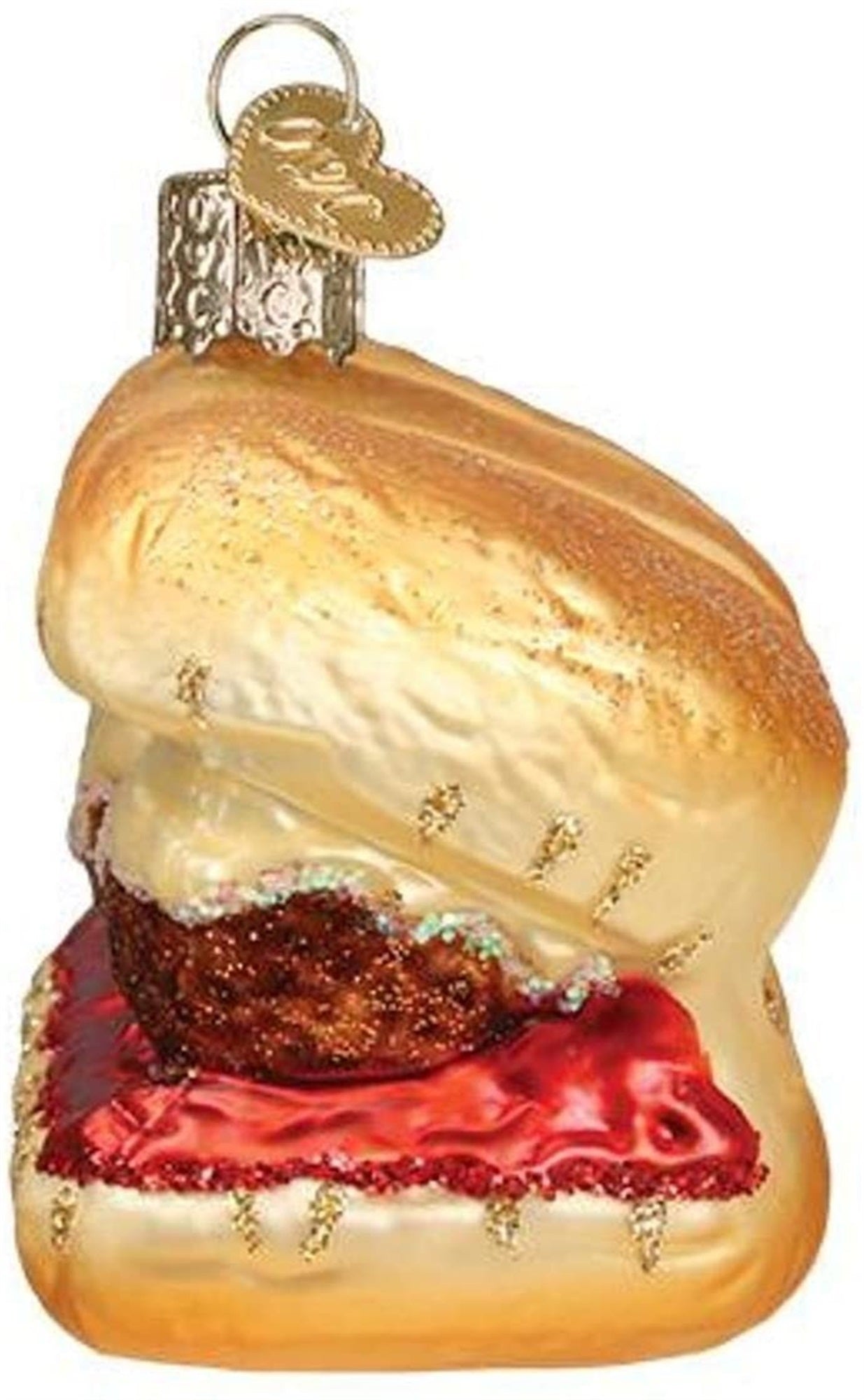 Old World Christmas Blown Glass Ornament, Meatball Sandwich