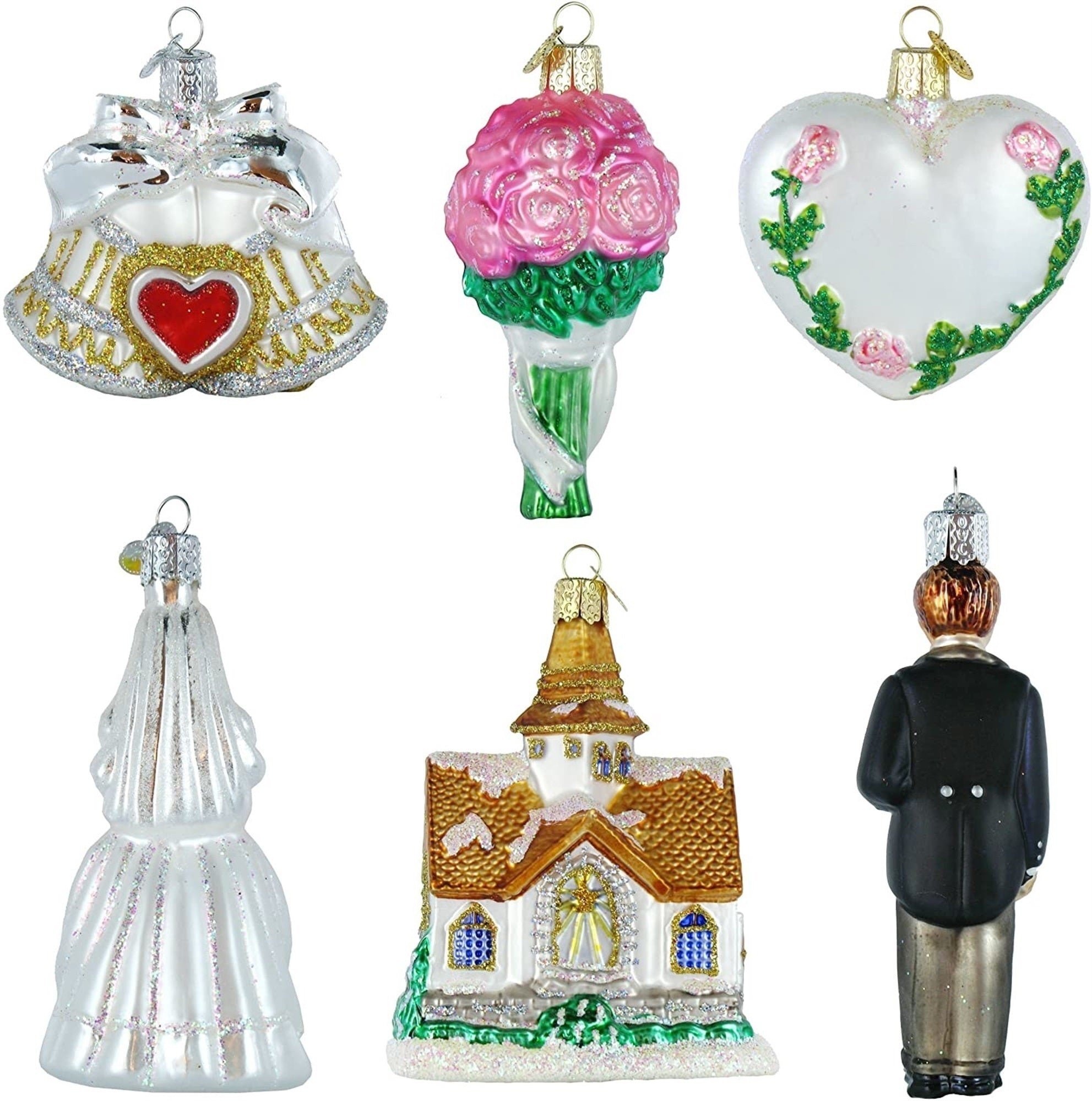 Old World Christmas Wedding Collection Ornament Box Set