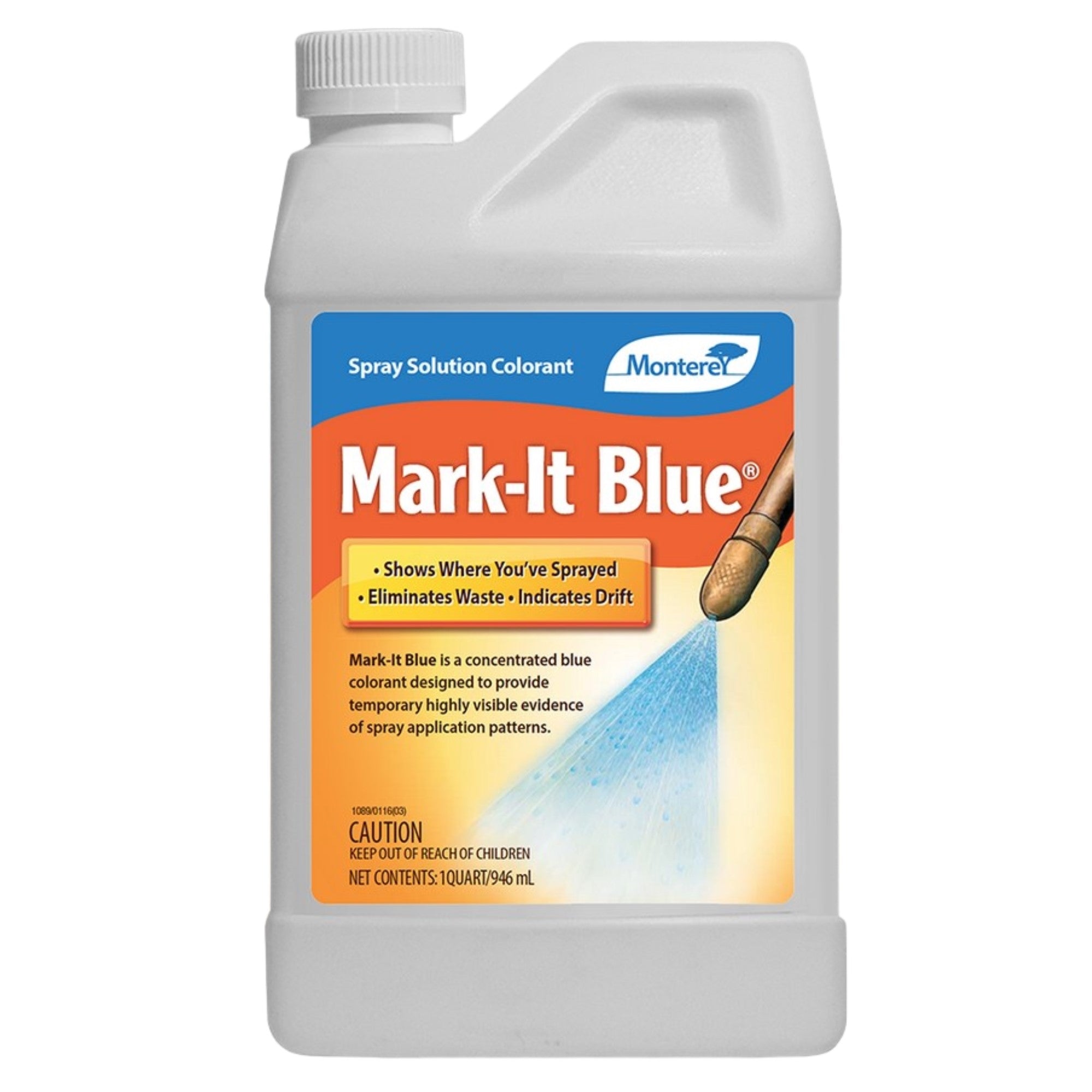 Monterey Mark-It Blue Spray Solution Colorant Chemical Marker Dye, 32 fl oz