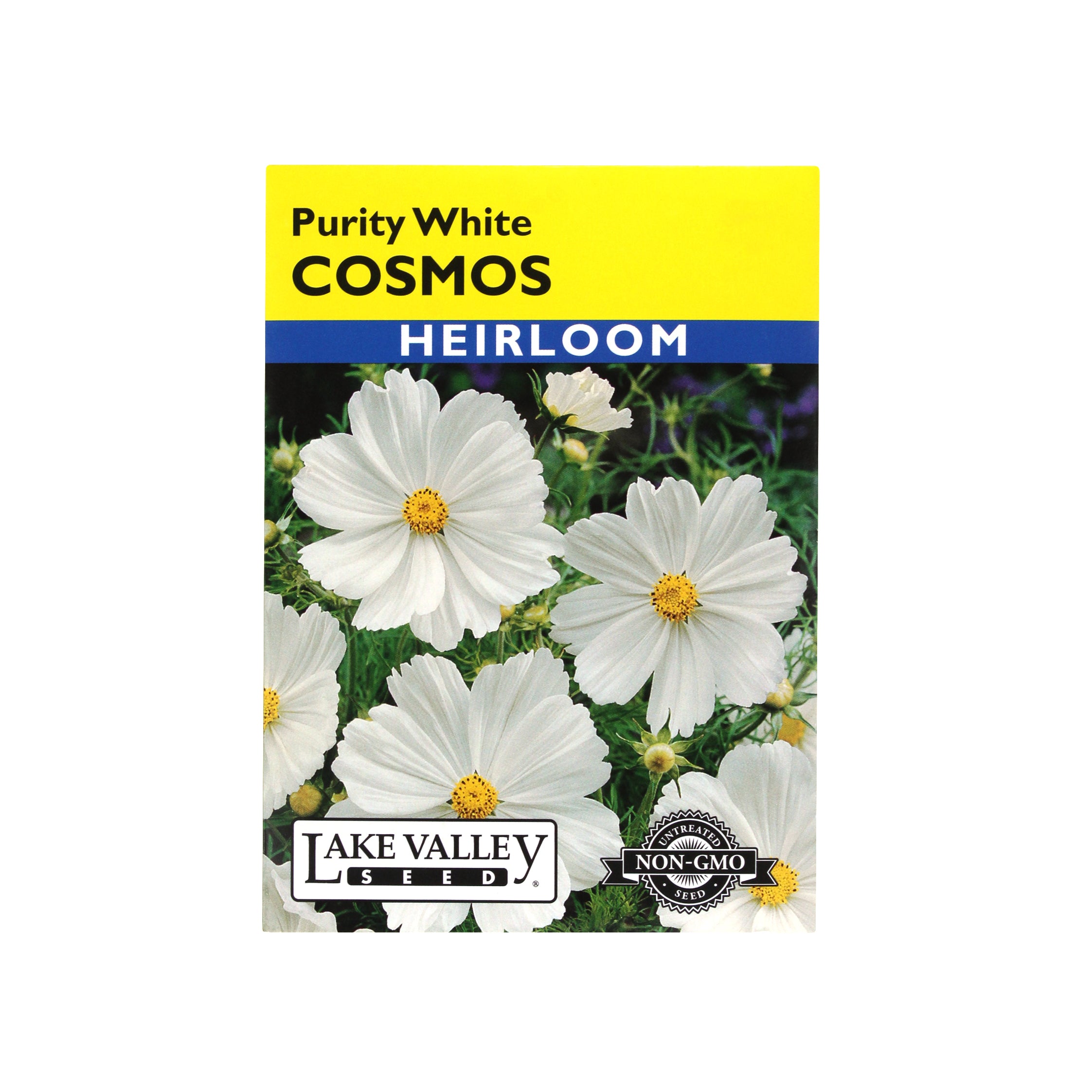 Lake Valley Seeds Cosmos, Purity White Heirloom, 1g