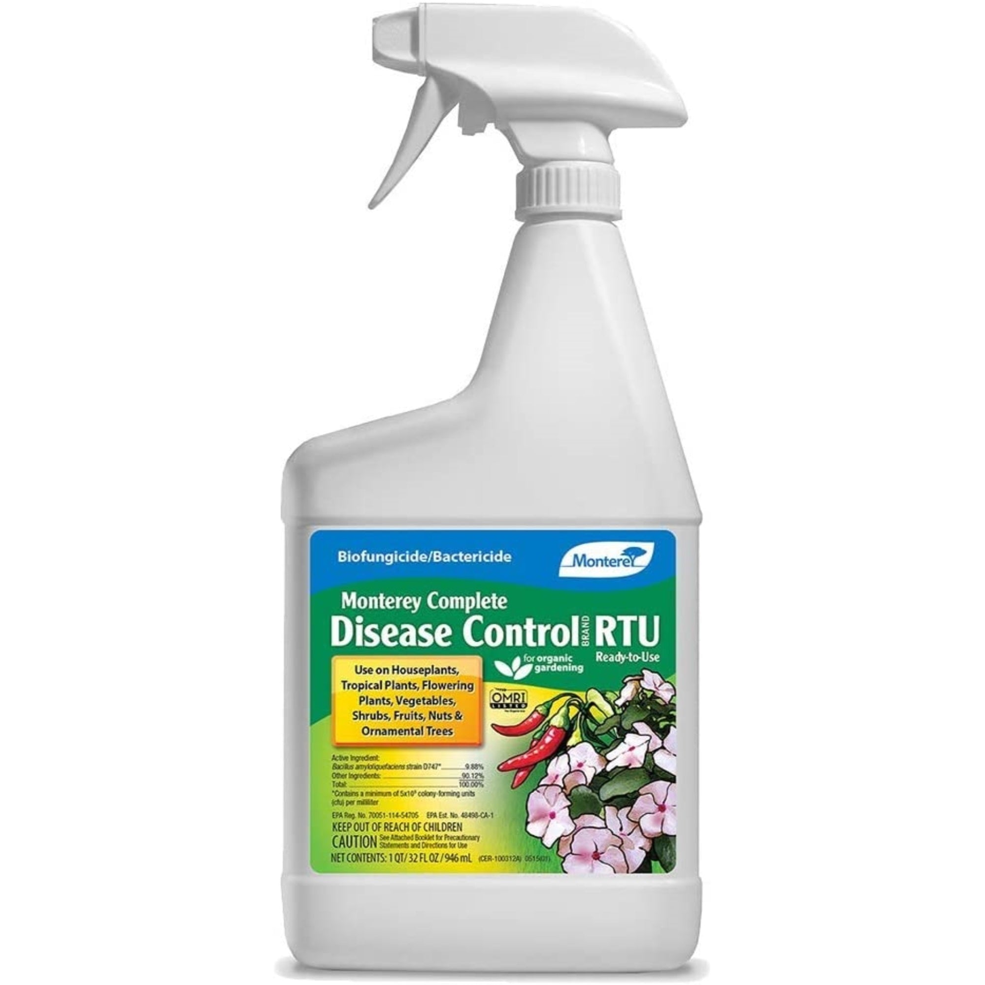 Monterey Complete Disease Control Biofungicide/Bactericide Organic RTU, 32 oz