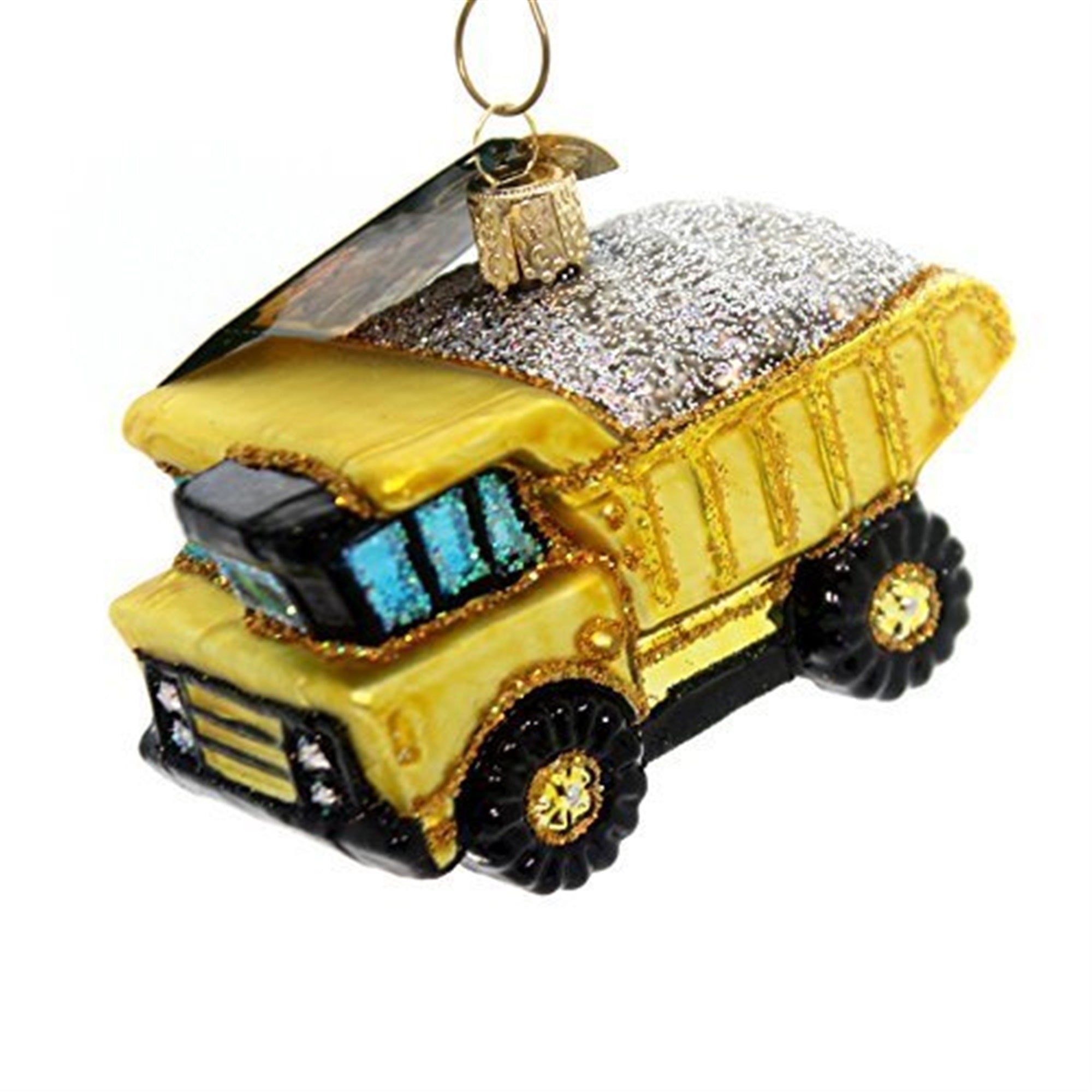 Old World Christmas Glass Blown Toy Dump Truck Ornament