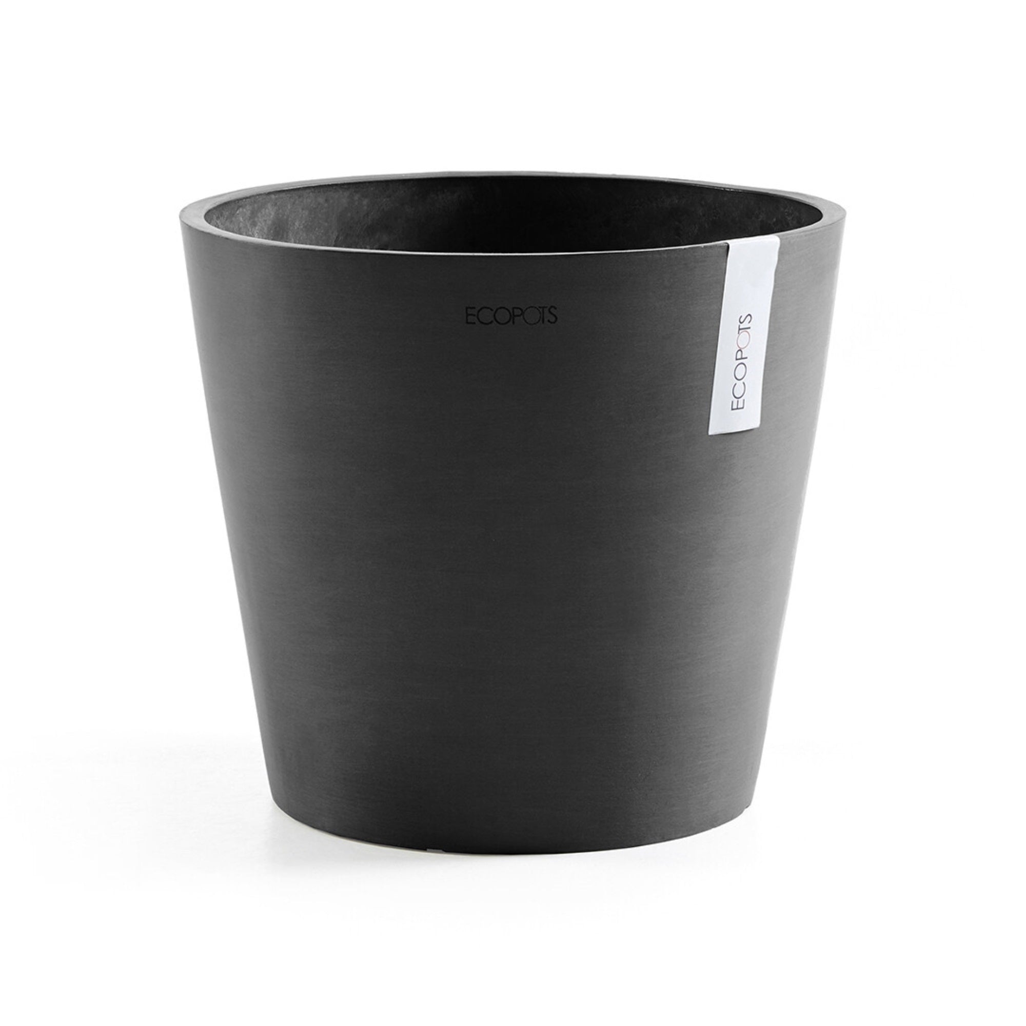 EcoPots Amsterdam Modern Round Recycled Plastic Planter Flower Pot