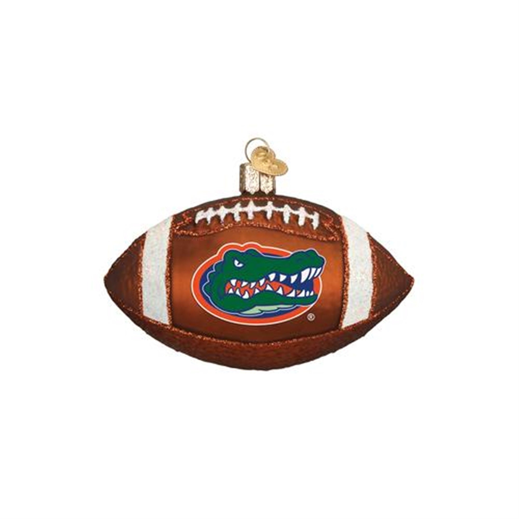 Old World Christmas Glass Blown Ornament (#64400) Florida Football, 4"