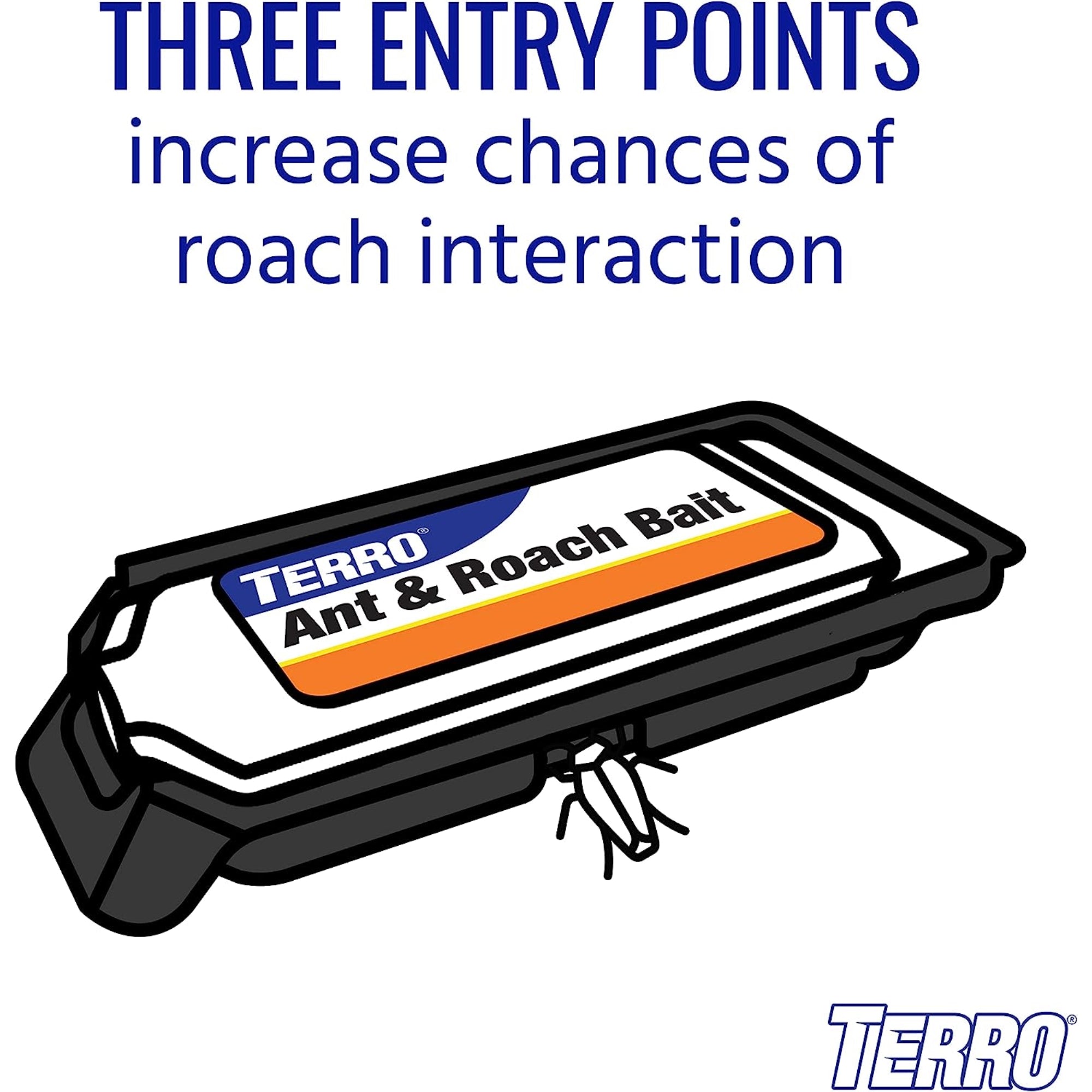 Terro (#T360) Ant & Roach Bait Stations, 4 pack, Black