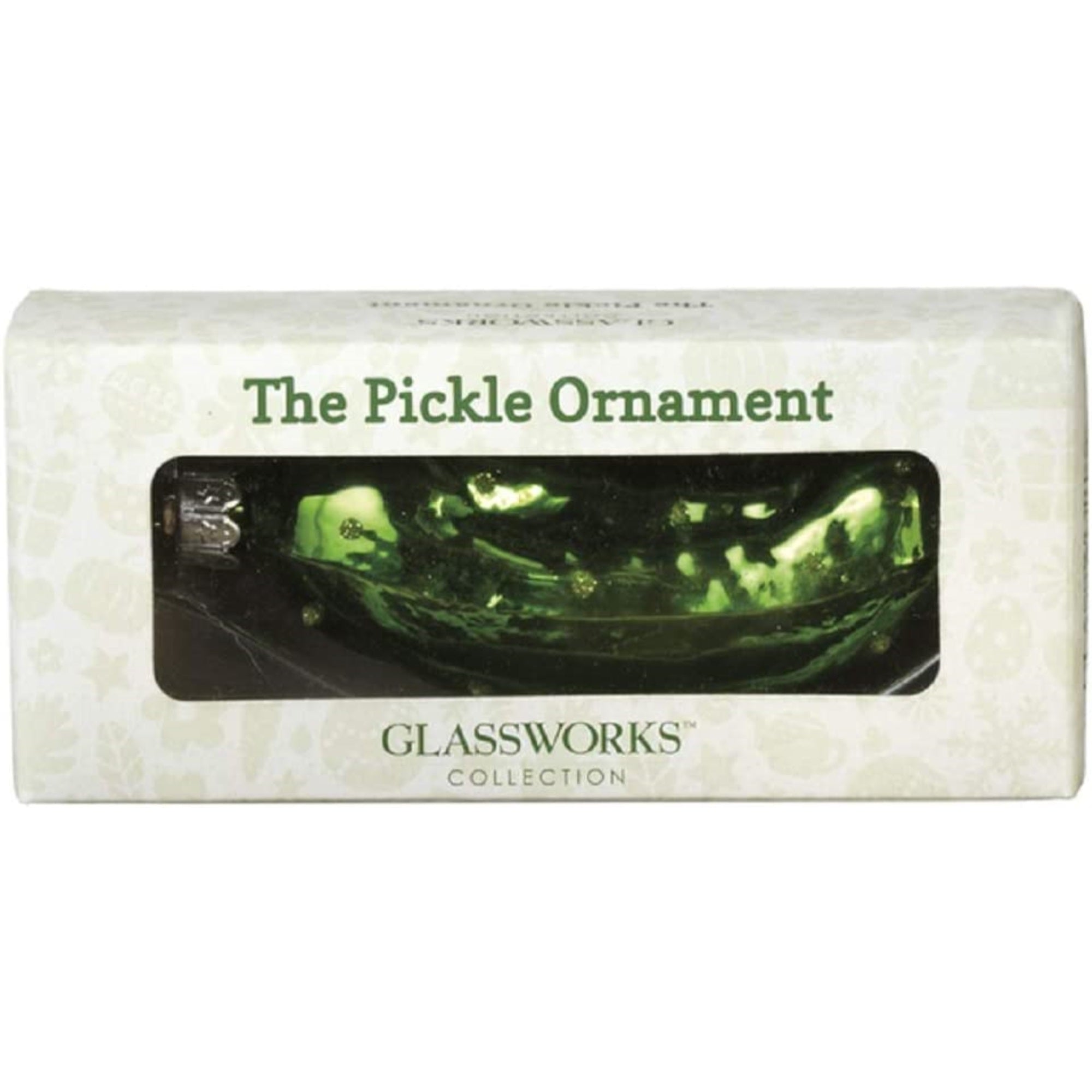 Midwest-CBK Christmas Holiday Traditional Glass Pickle Ornament, Green