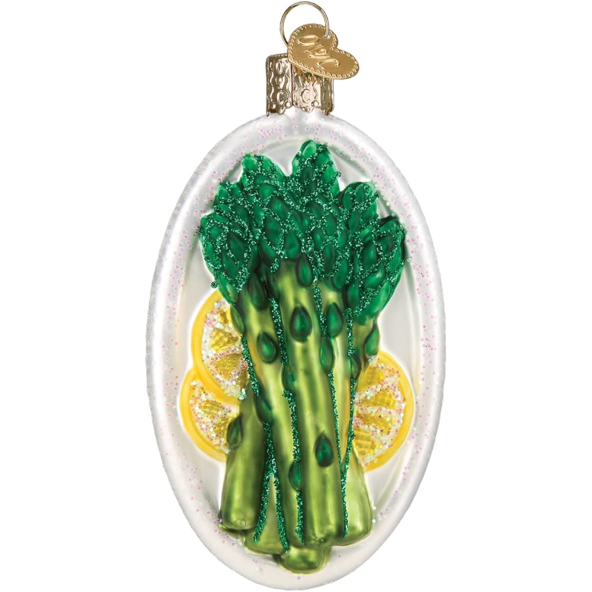 Old World Christmas Glass Blown Asparagus Ornament, 4"