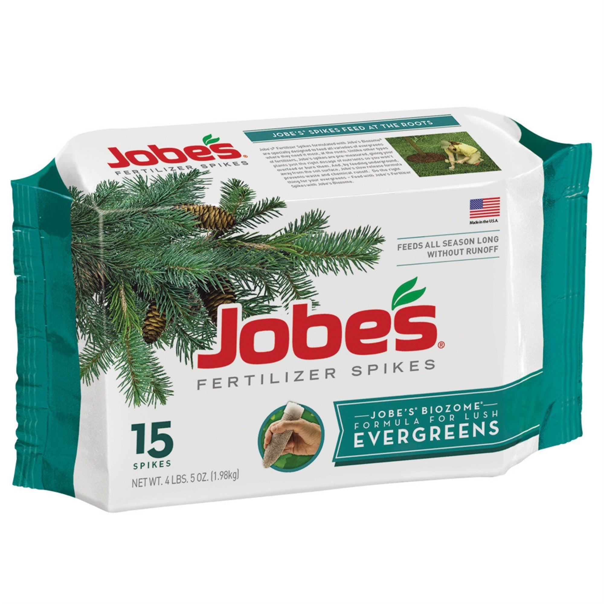 Jobes Fertilizer Spikes for Beautiful Evergreens, 15 Spike pack