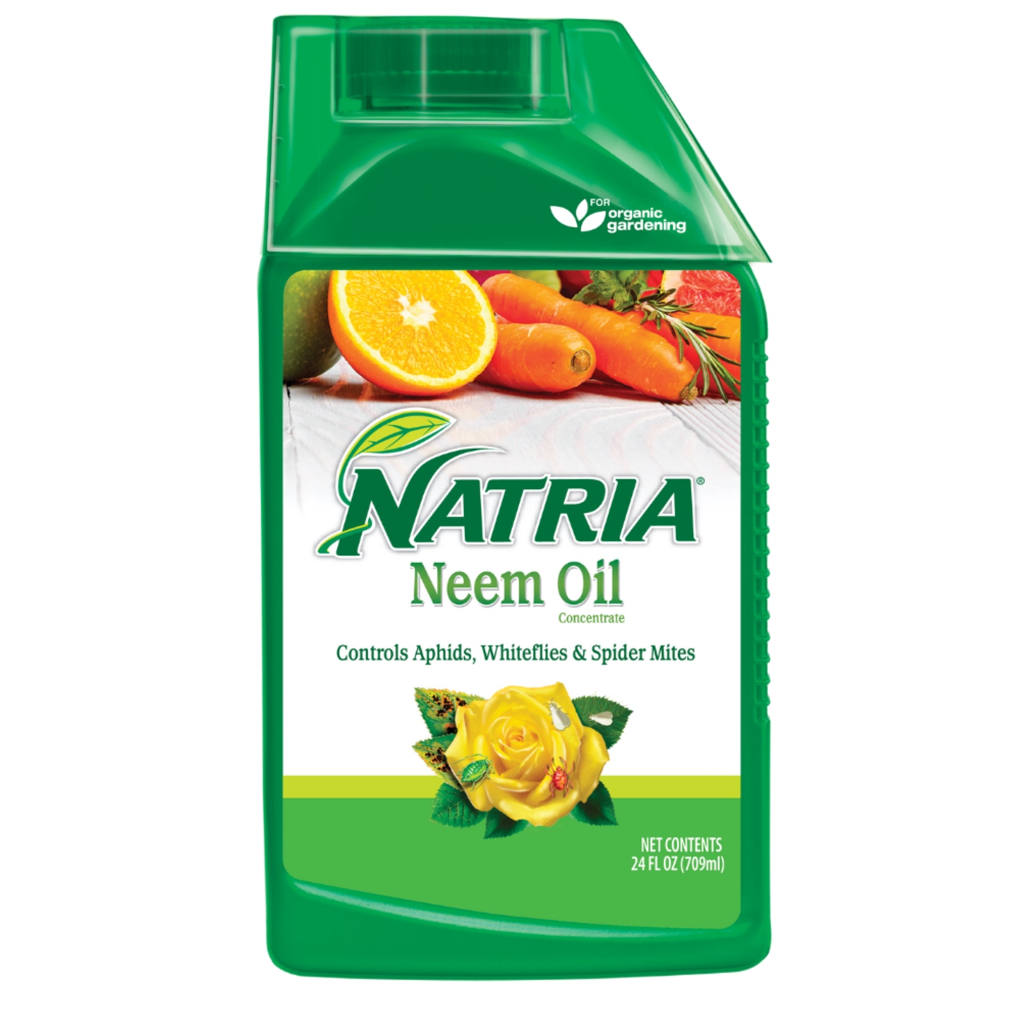 Natria Neem Oil for Flowers, Fruits and Vegetables, Concentrate, 24 oz