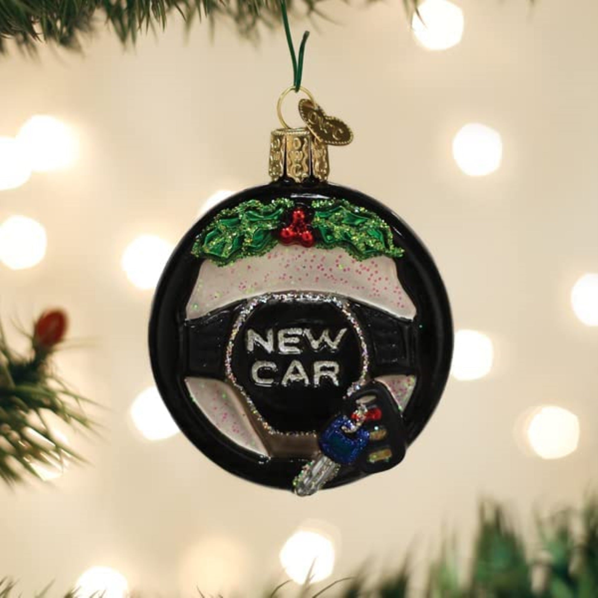 Old World Christmas Glass Blown Tree Ornament, New Car