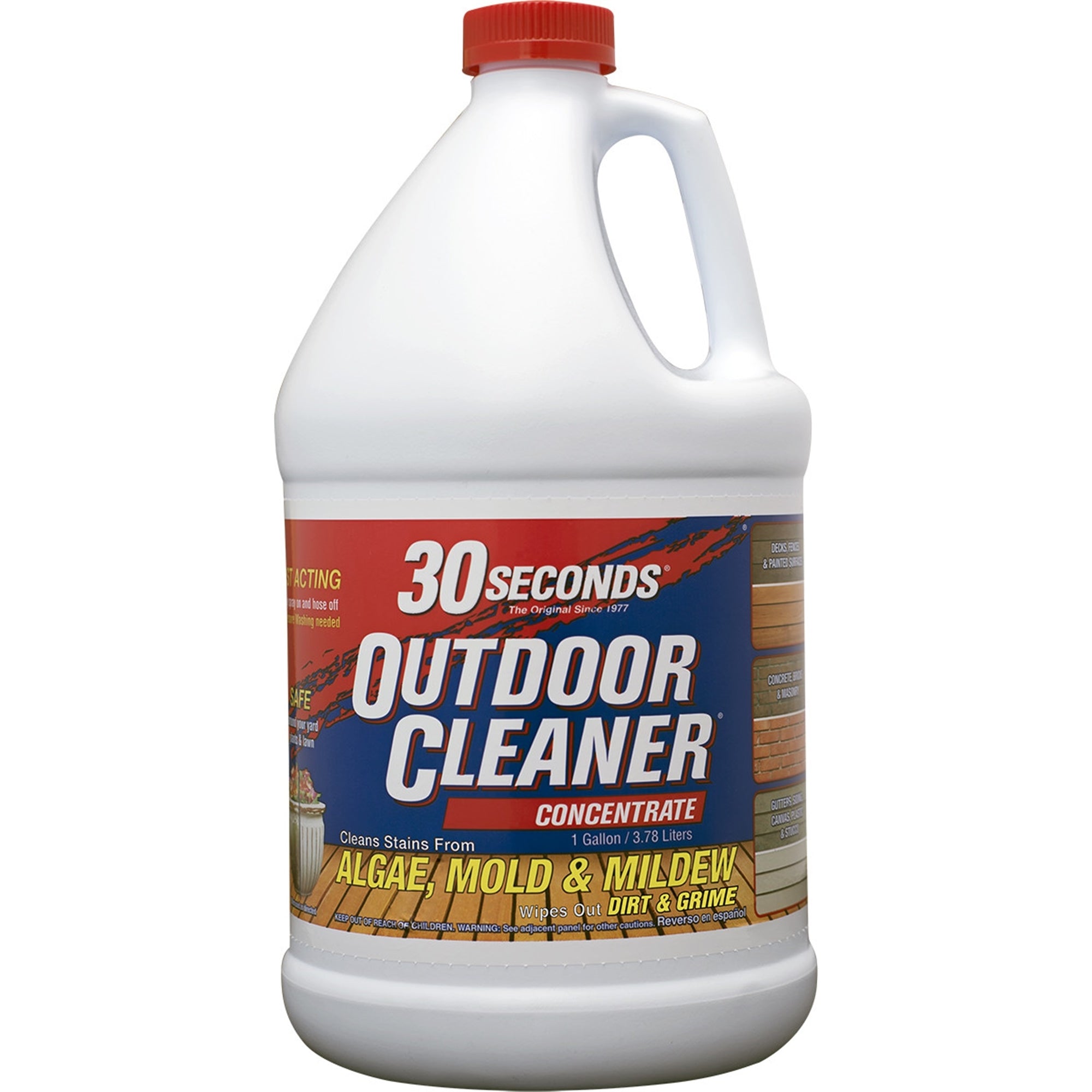 30 SECONDS Outdoor Mold, Mildew, Algae Cleaner, 1 Gallon Concentrate