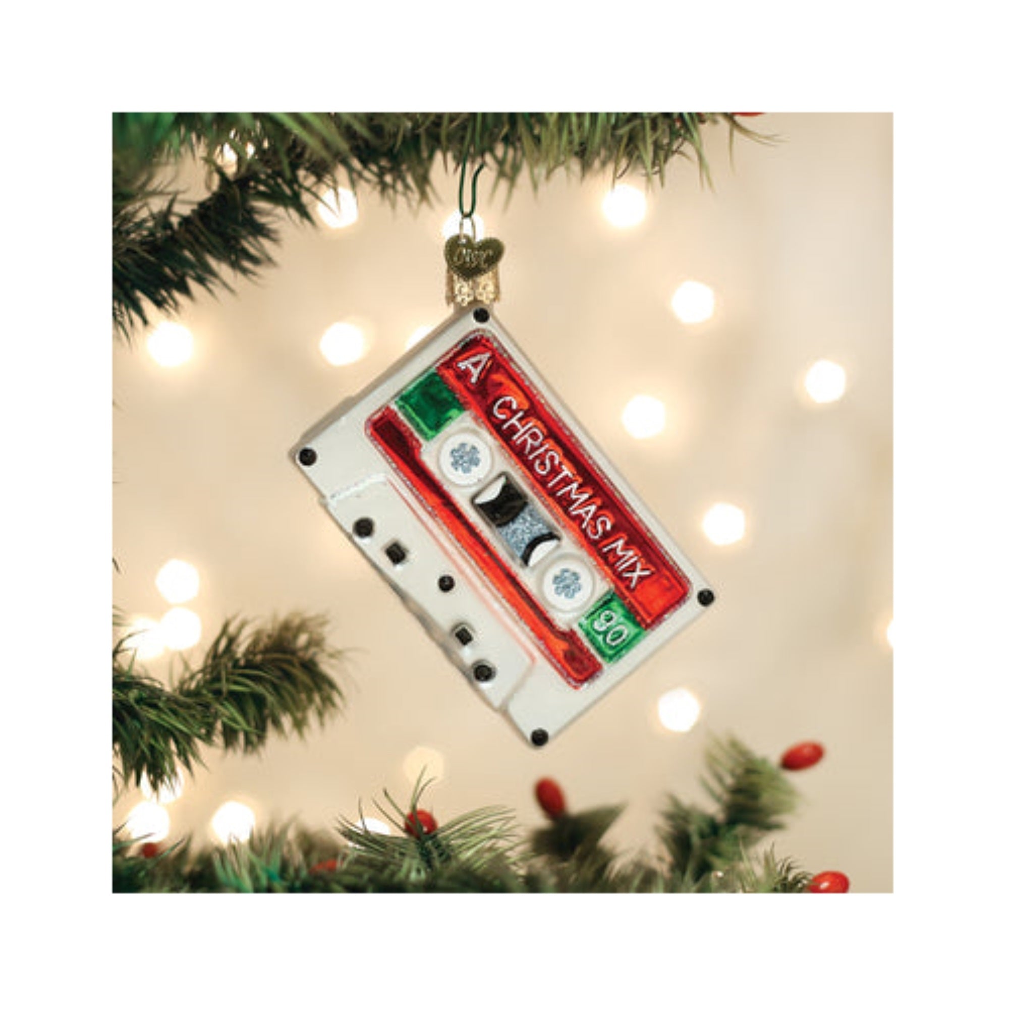 Old World Christmas Christmas Mixtape Blown Glass Holiday Ornament For Tree