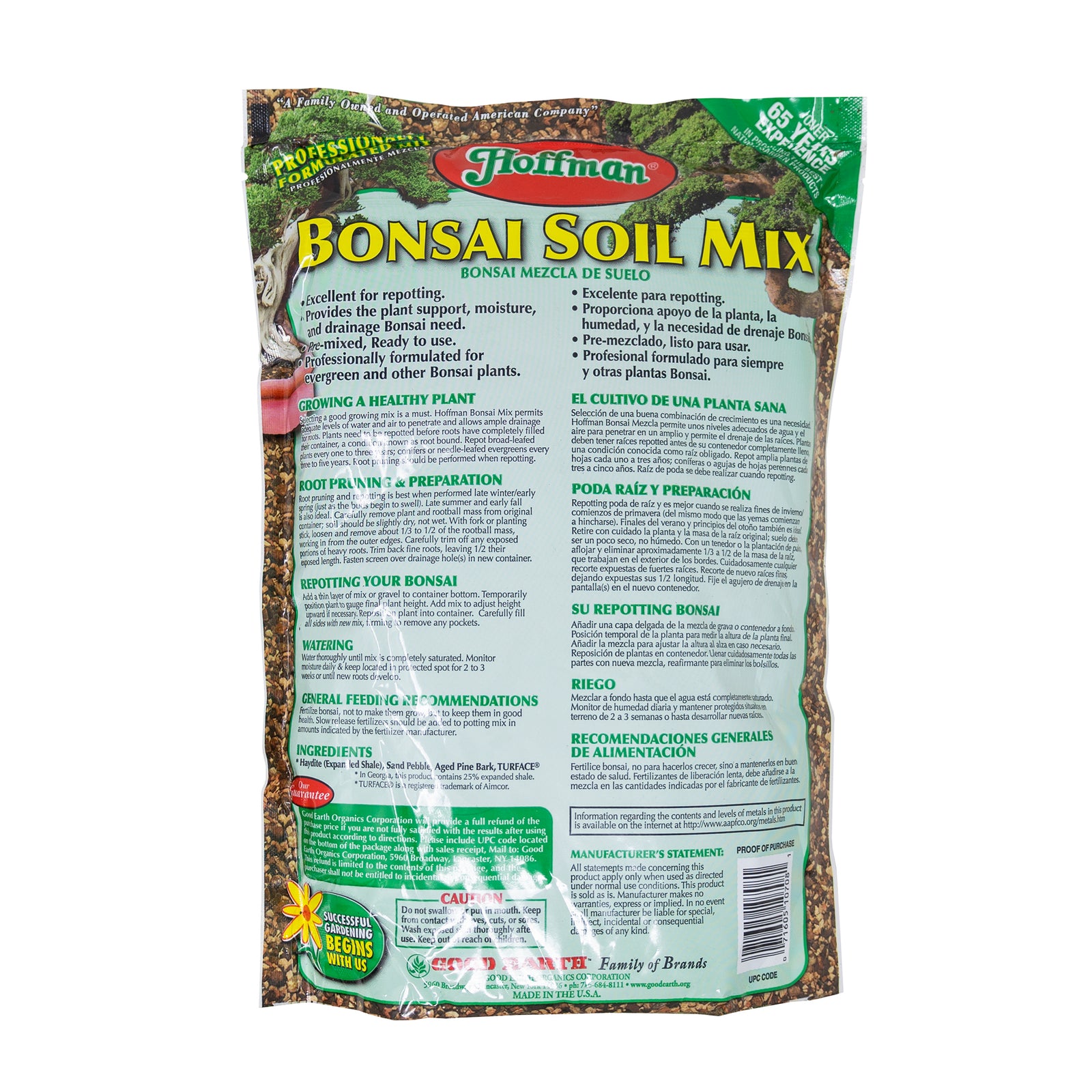 Hoffman Ready To Use Bonsai Soil Potting Mix, 2 Quart Bag